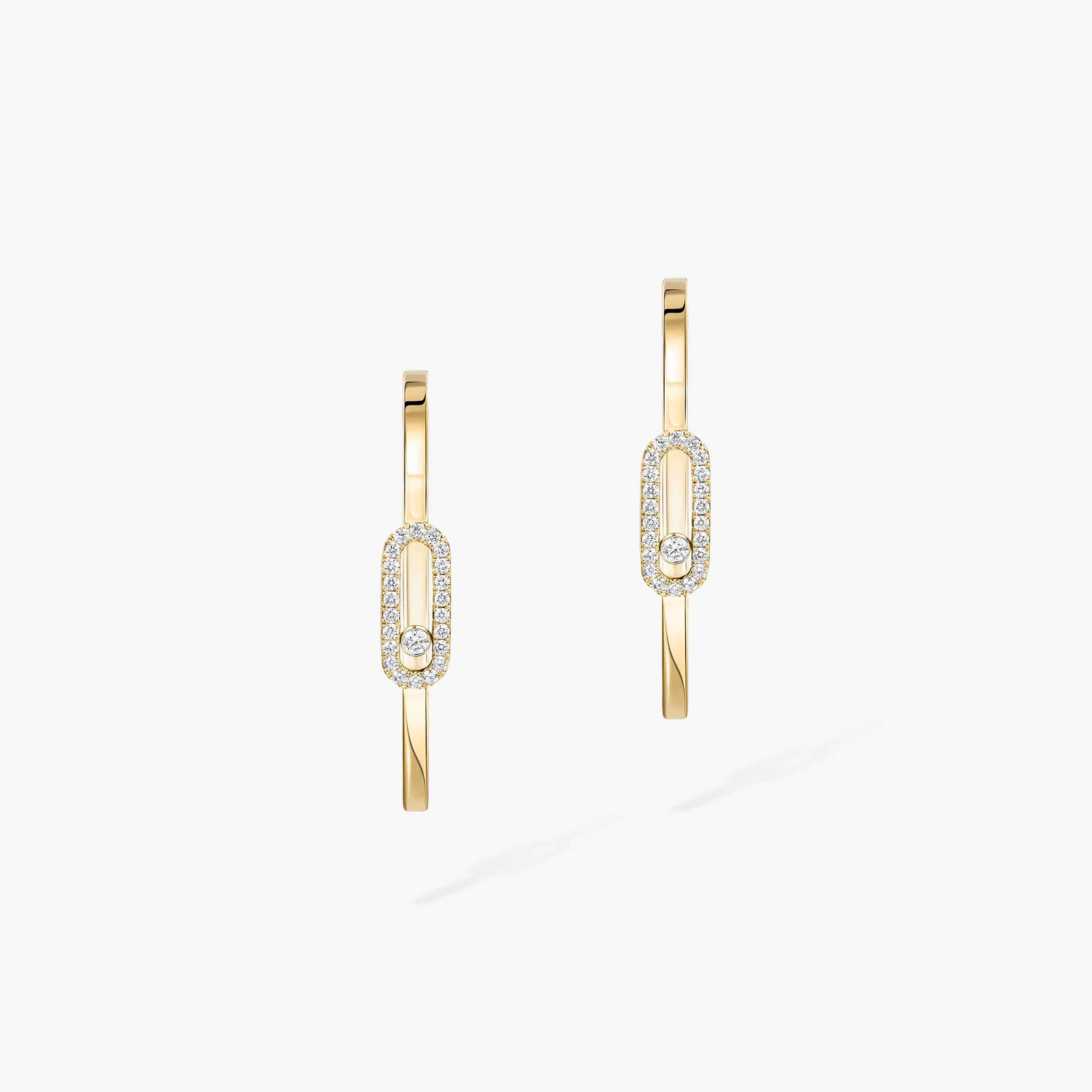 Pendiente Mujer Oro amarillo Diamante Pendientes de aro Move Uno PM 12485-YG