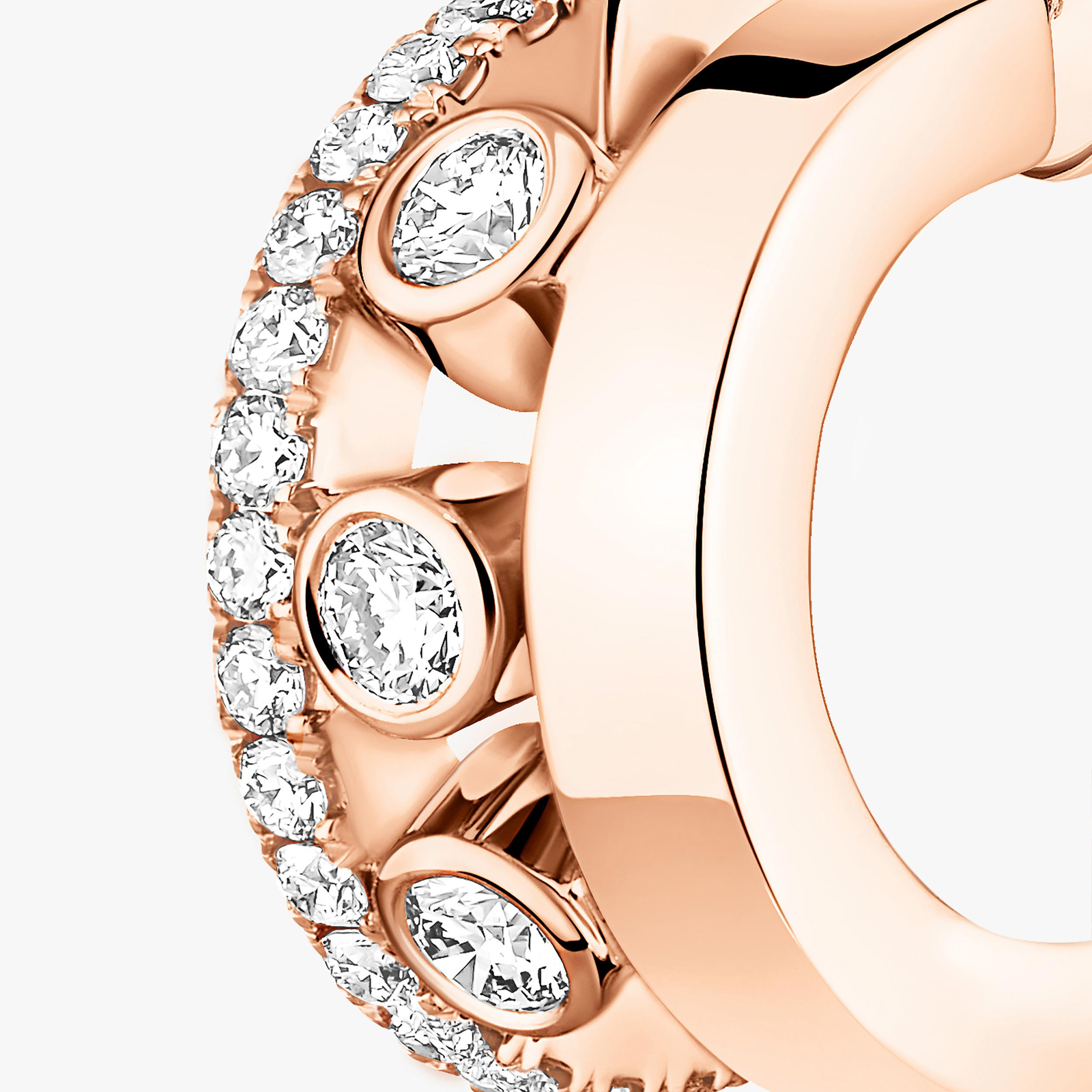 Move Romane Mini Hoops Pink Gold For Her Diamond Earrings 07178-PG