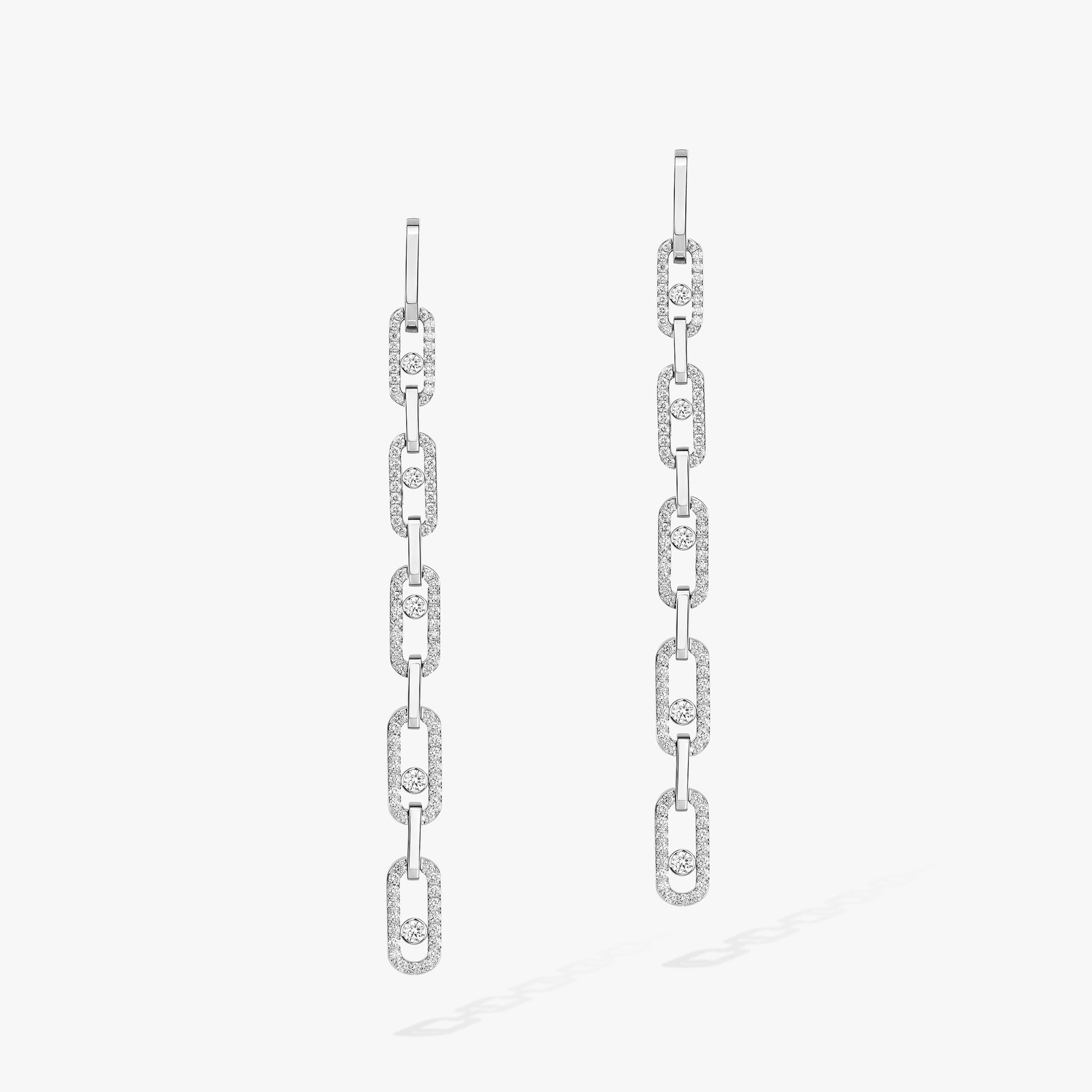 Move Link Multi Pendant Earrings White Gold For Her Diamond Earrings 12011-WG