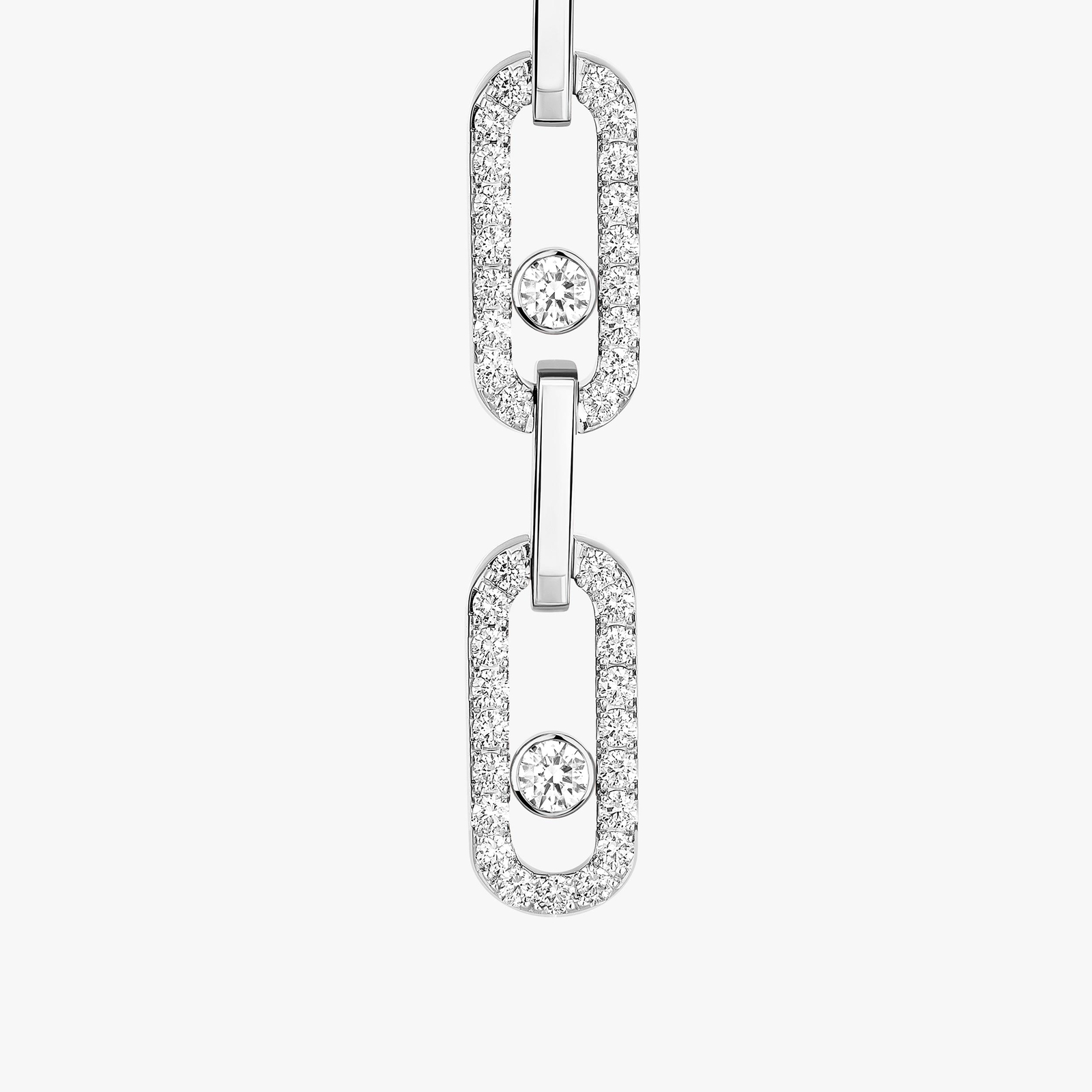 Move Link Multi Pendant Earrings White Gold For Her Diamond Earrings 12011-WG