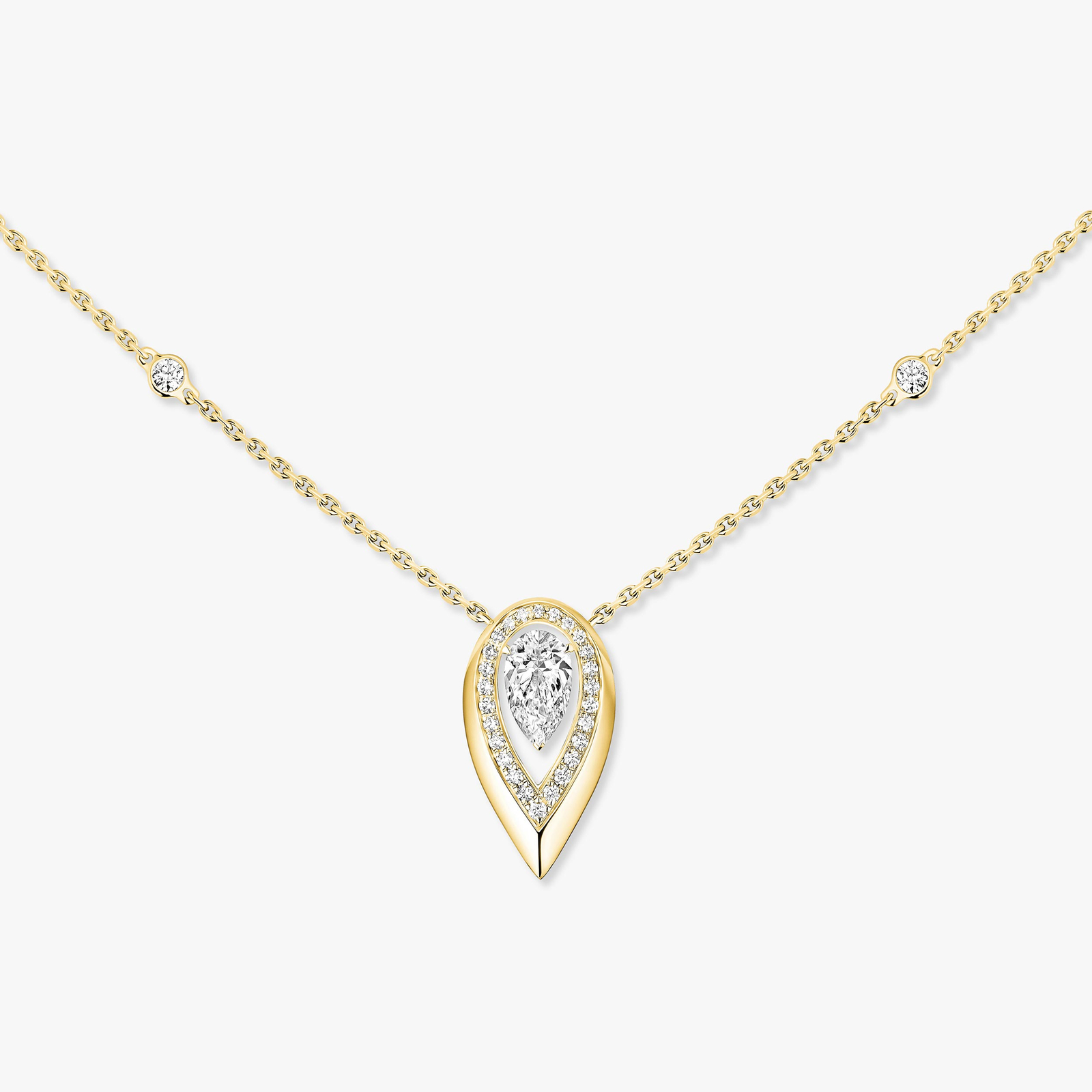 Fiery 0.40ct Yellow Gold For Her Diamond Necklace 14266-YG