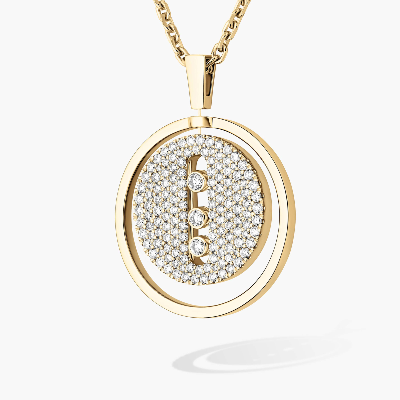 Lucky Move MM Pavé Yellow Gold For Her Diamond Necklace 07395-YG