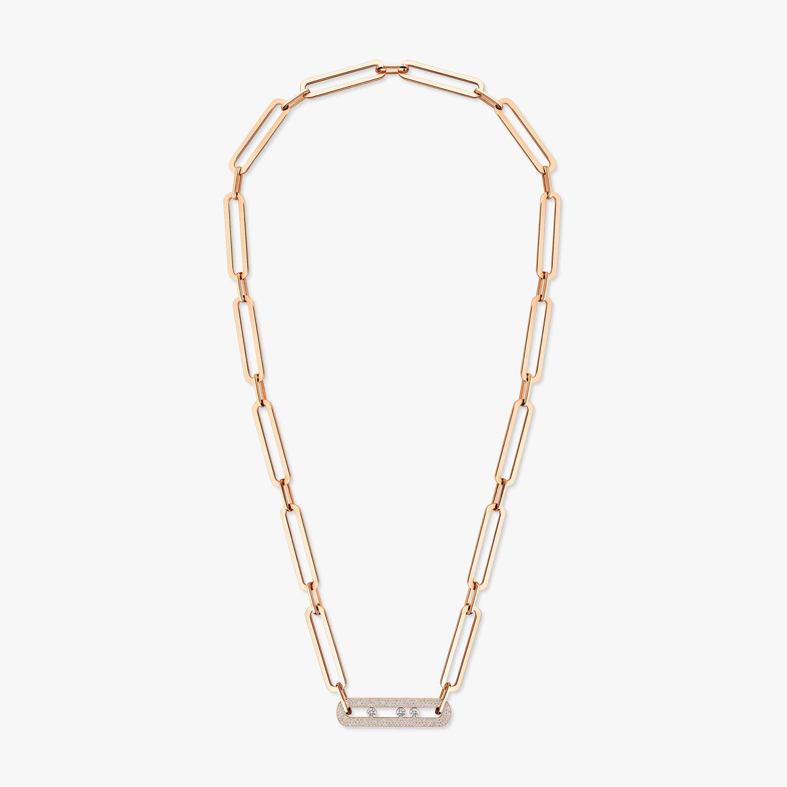 Move 10th Anniversary XL Pink Gold For Her Diamond Necklace 06768-PG