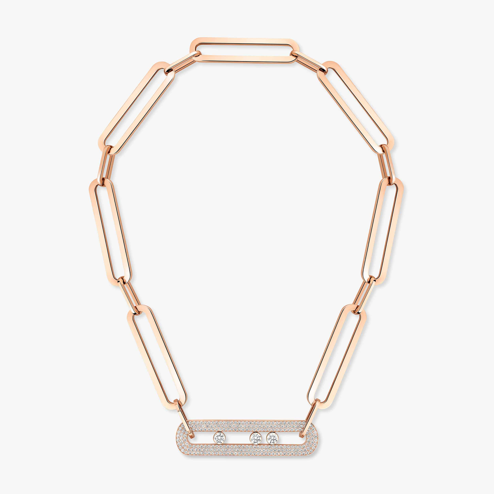 Move 10th Anniversary XL Pink Gold For Her Diamond Necklace 06768-PG