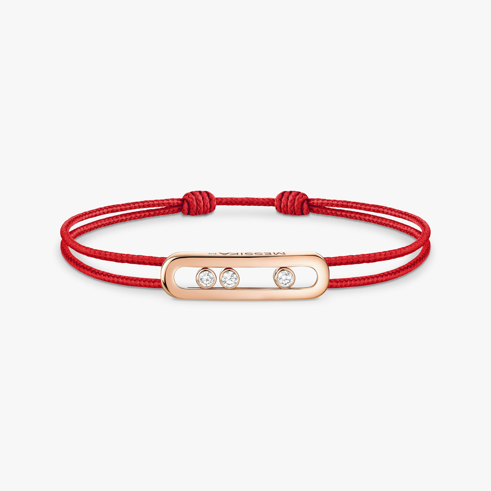 Solitaire Diamond Red Cord Bracelet