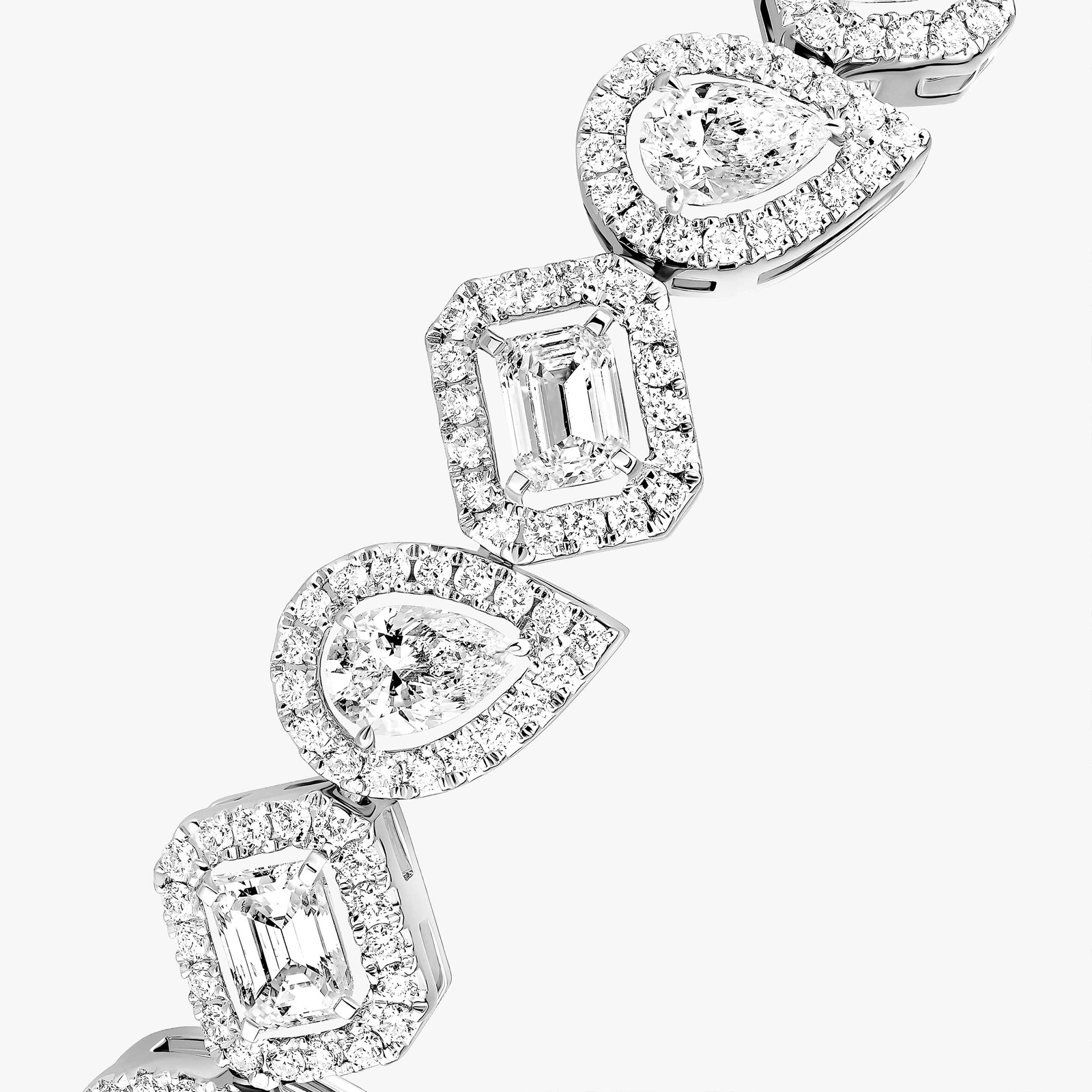 My Twin Rivière White Gold For Her Diamond Bracelet 13452-WG