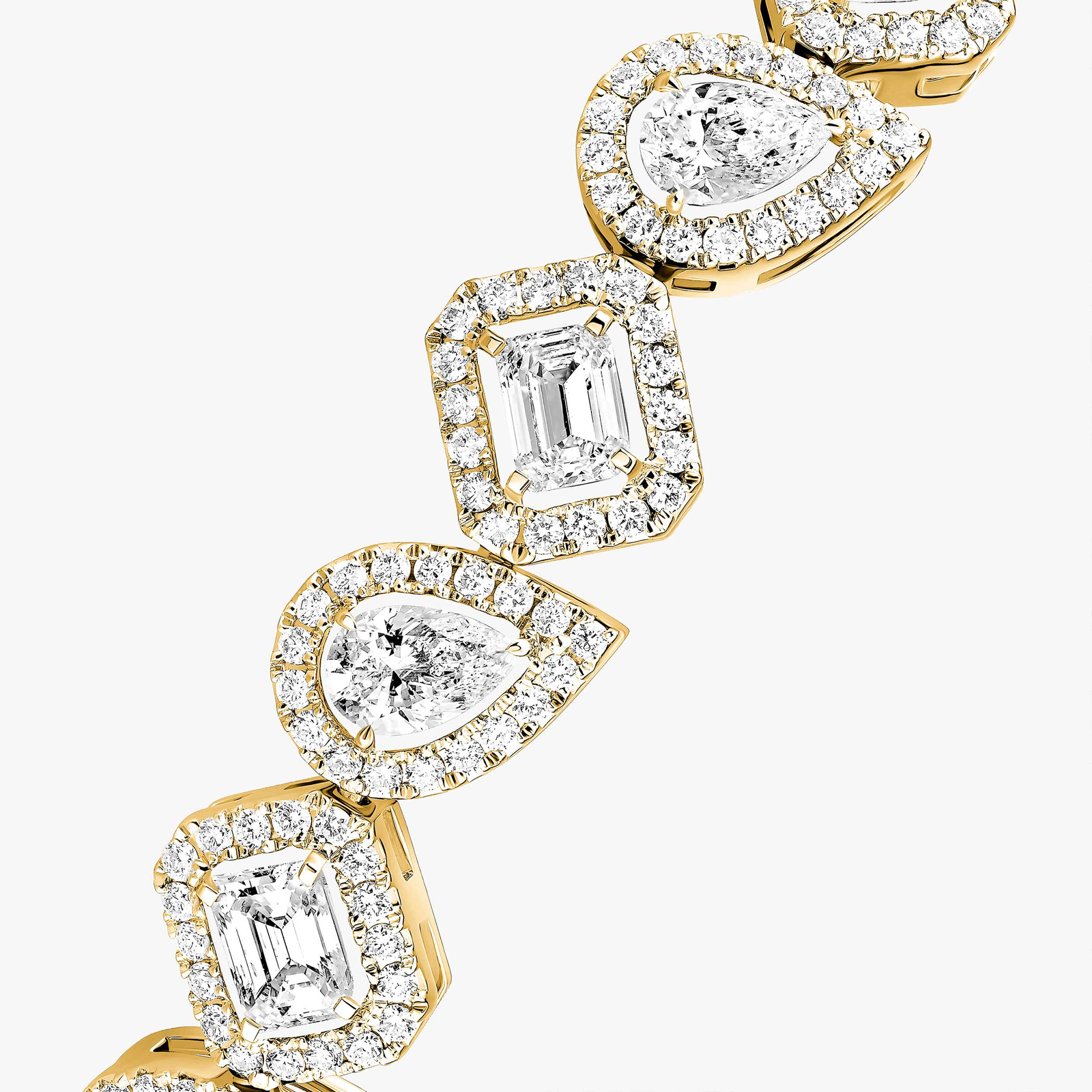 My Twin Rivière Yellow Gold For Her Diamond Bracelet 13452-YG