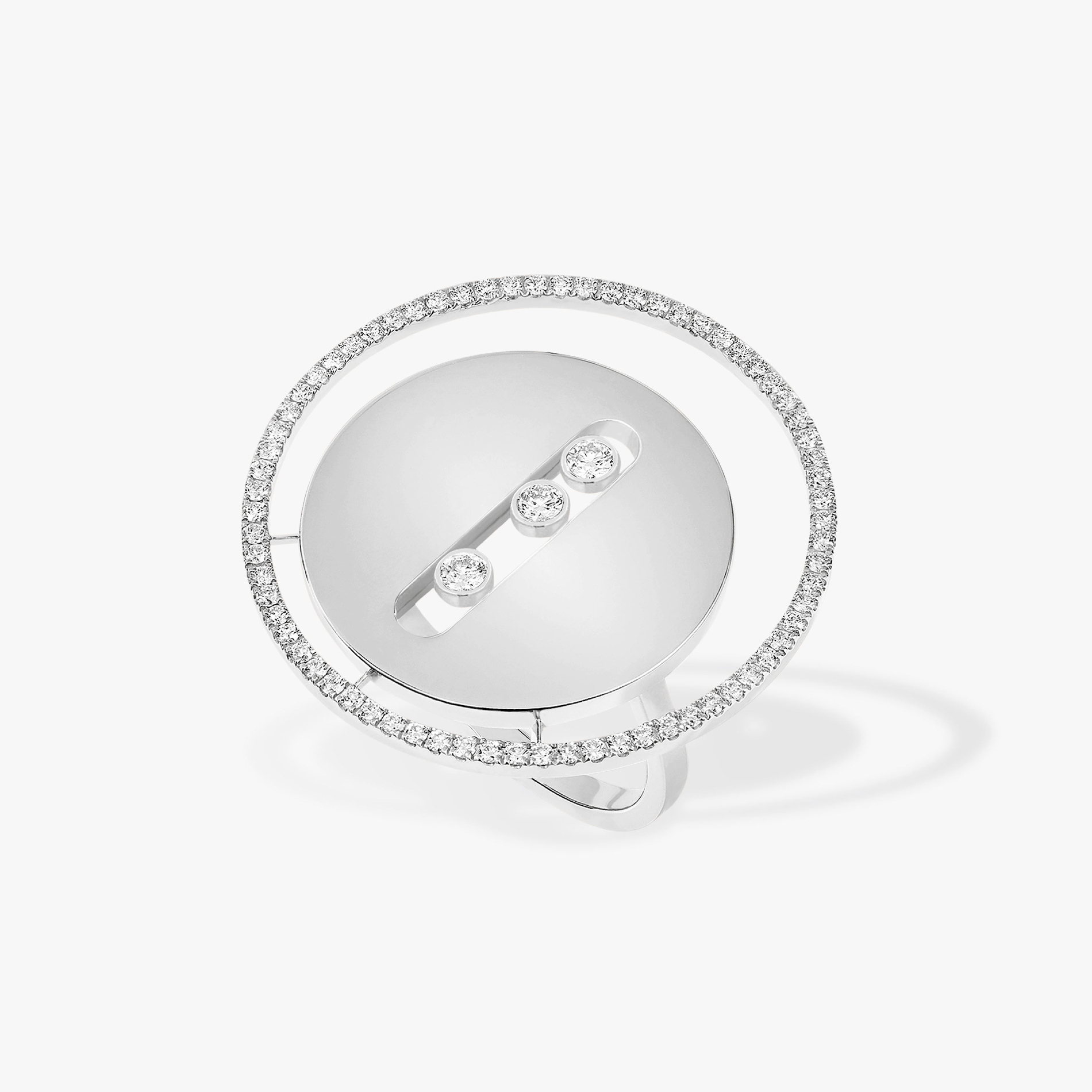 Bague Femme Or Blanc Diamant Lucky Move GM 10820-WG