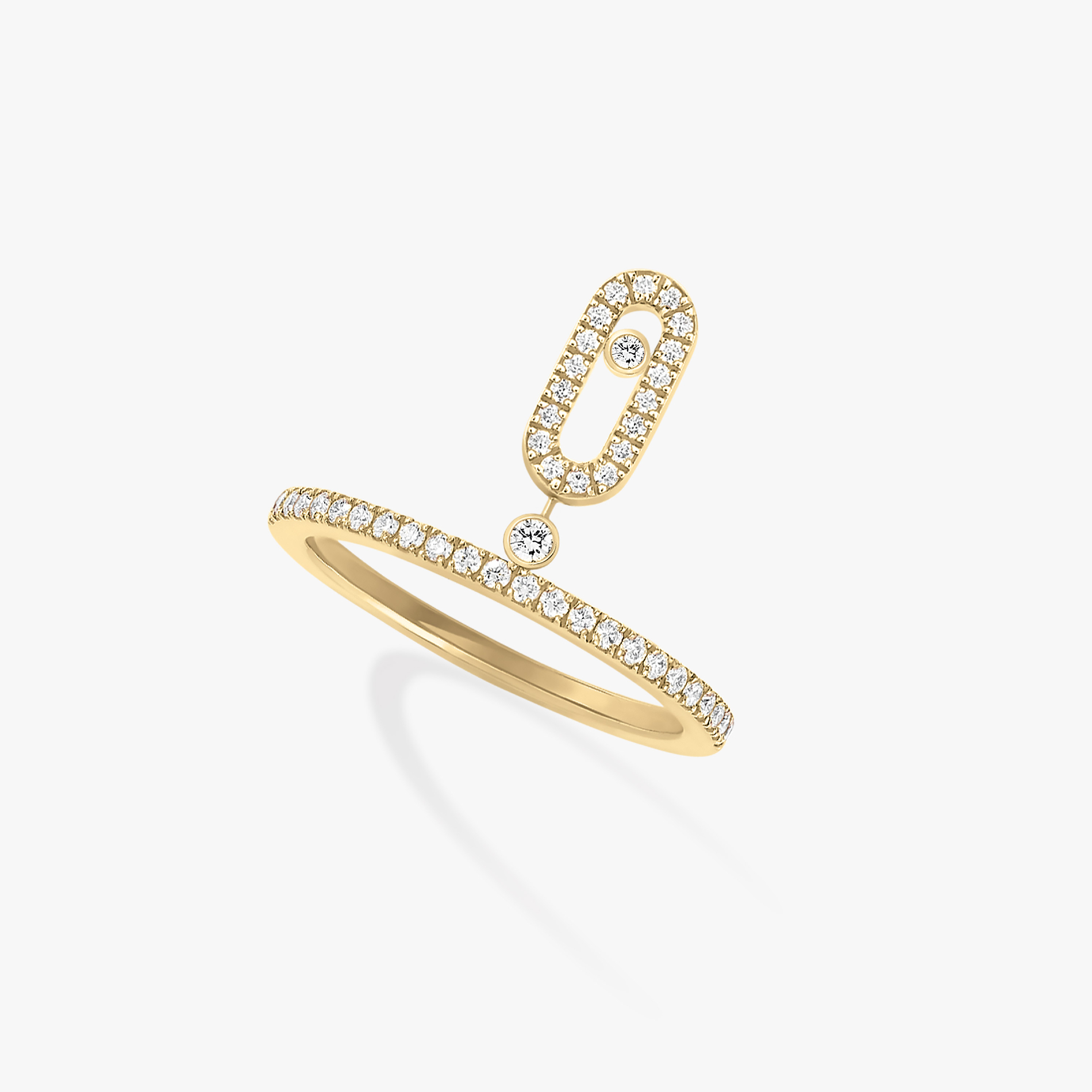 Move Uno Pavé Drop Yellow Gold For Her Diamond Ring 11163-YG