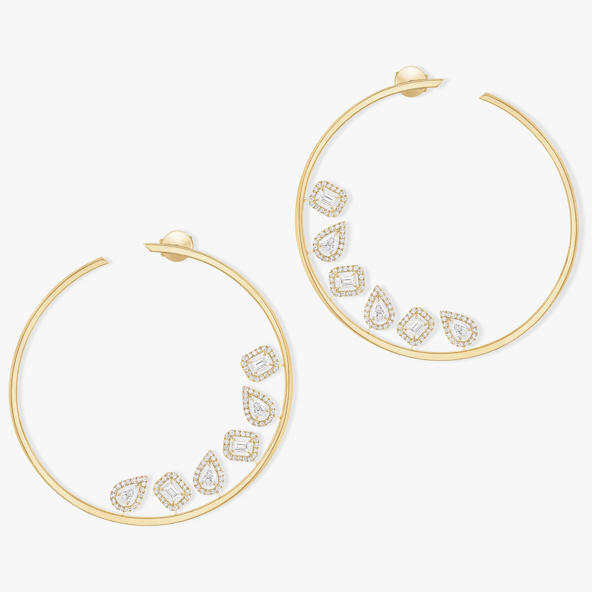 My Twin XXL hoops Yellow Gold For Her Diamond Earrings 11734-YG