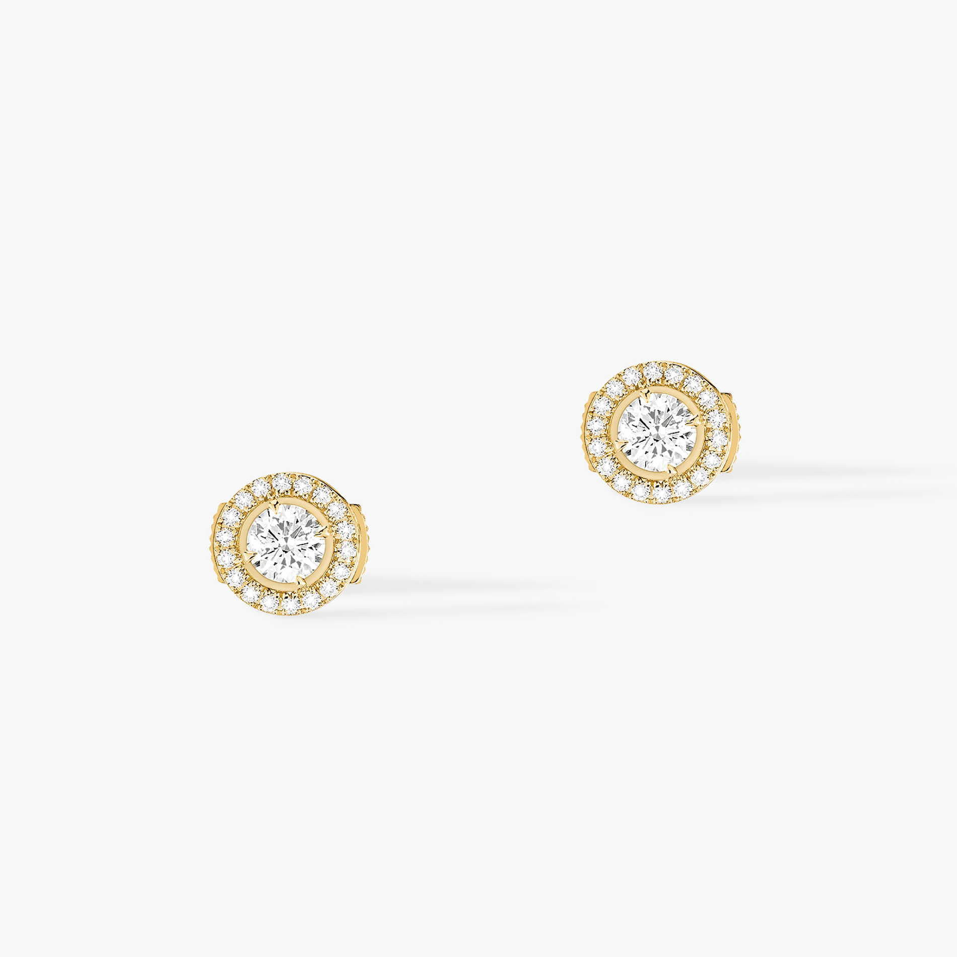 Joy Round Diamonds 2x0.25ct Yellow Gold For Her Diamond Earrings 04445-YG