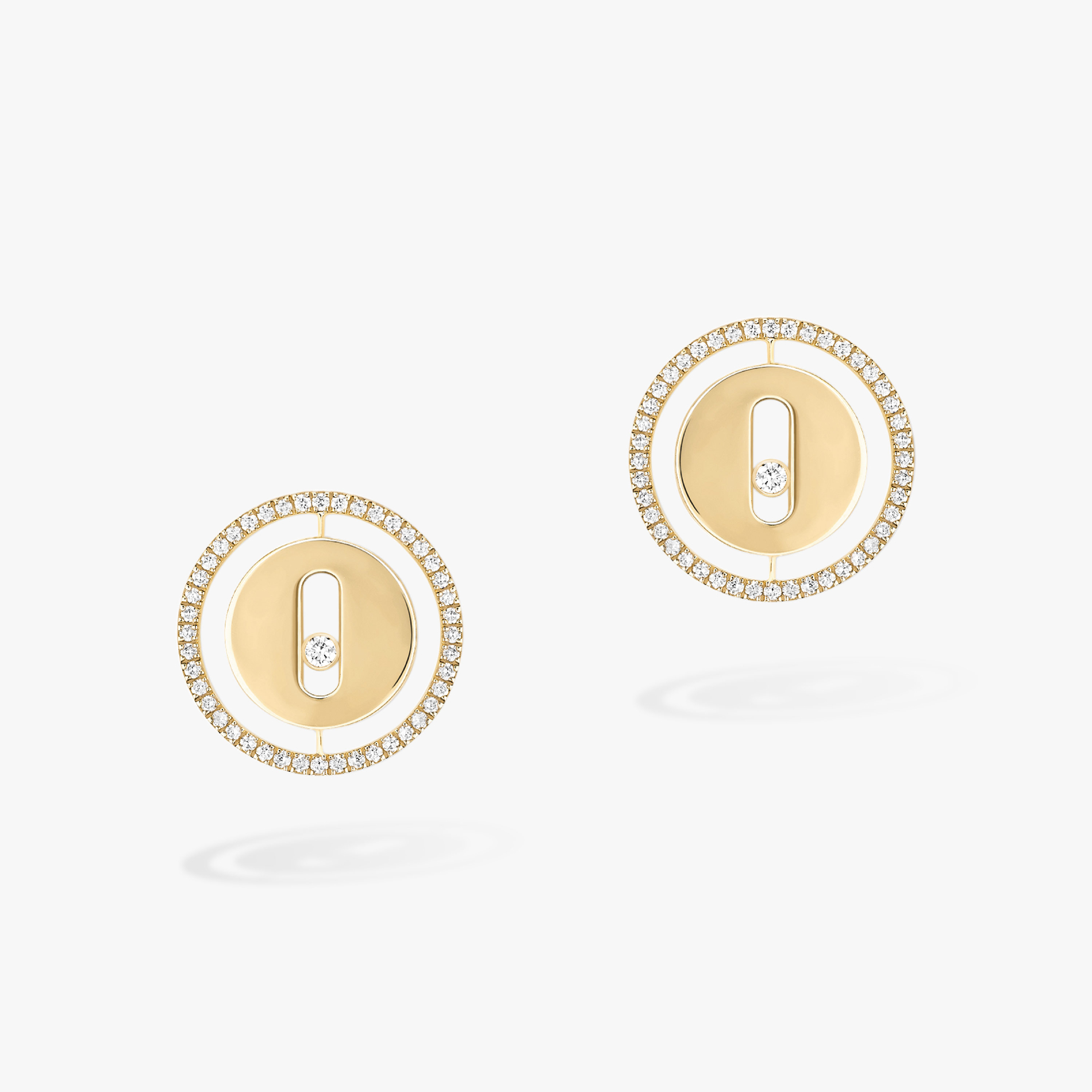 Lucky Move Stud Yellow Gold For Her Diamond Earrings 11571-YG