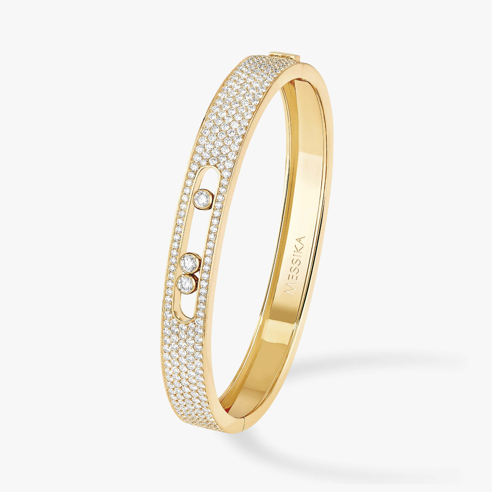 Bangle Move Joaillerie Pavé Yellow Gold For Her Diamond Bracelet 04699-YG
