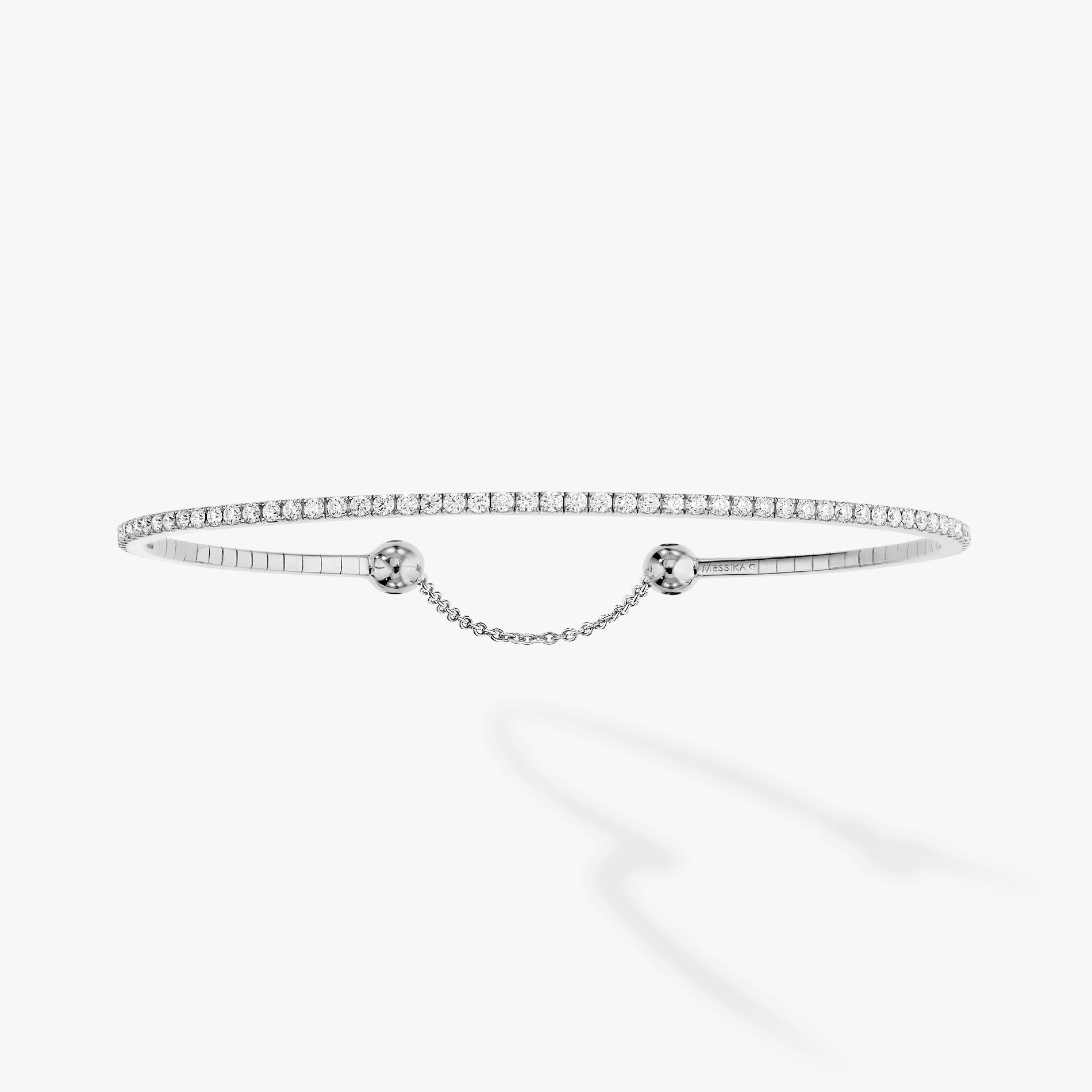 Bracelet Femme Or Blanc Diamant Skinny 0,80ct 06097-WG