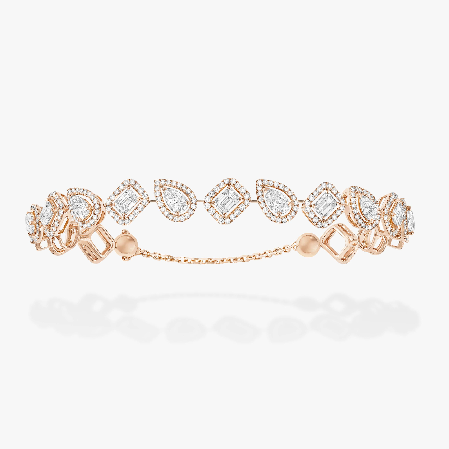 My Twin Skinny Rivière Pink Gold For Her Diamond Bracelet 07102-PG