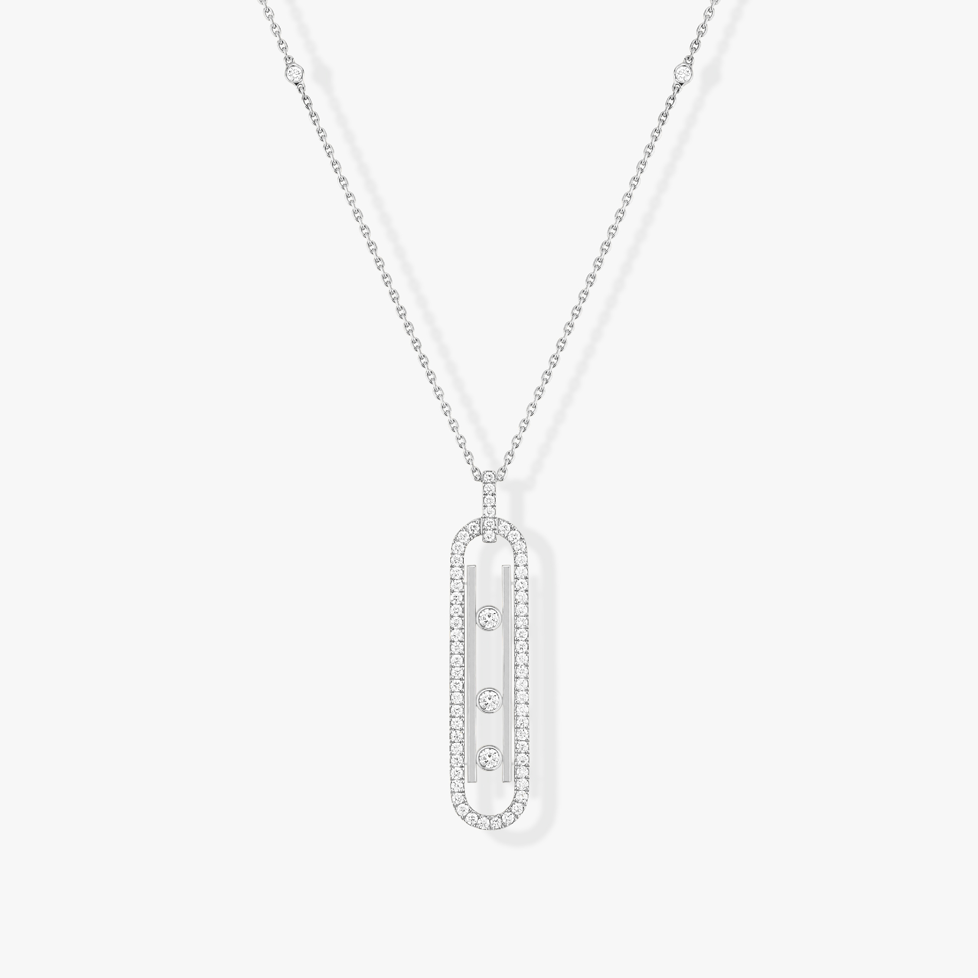 Collier Femme Or Blanc Diamant Collier Move 10th PM  10032-WG