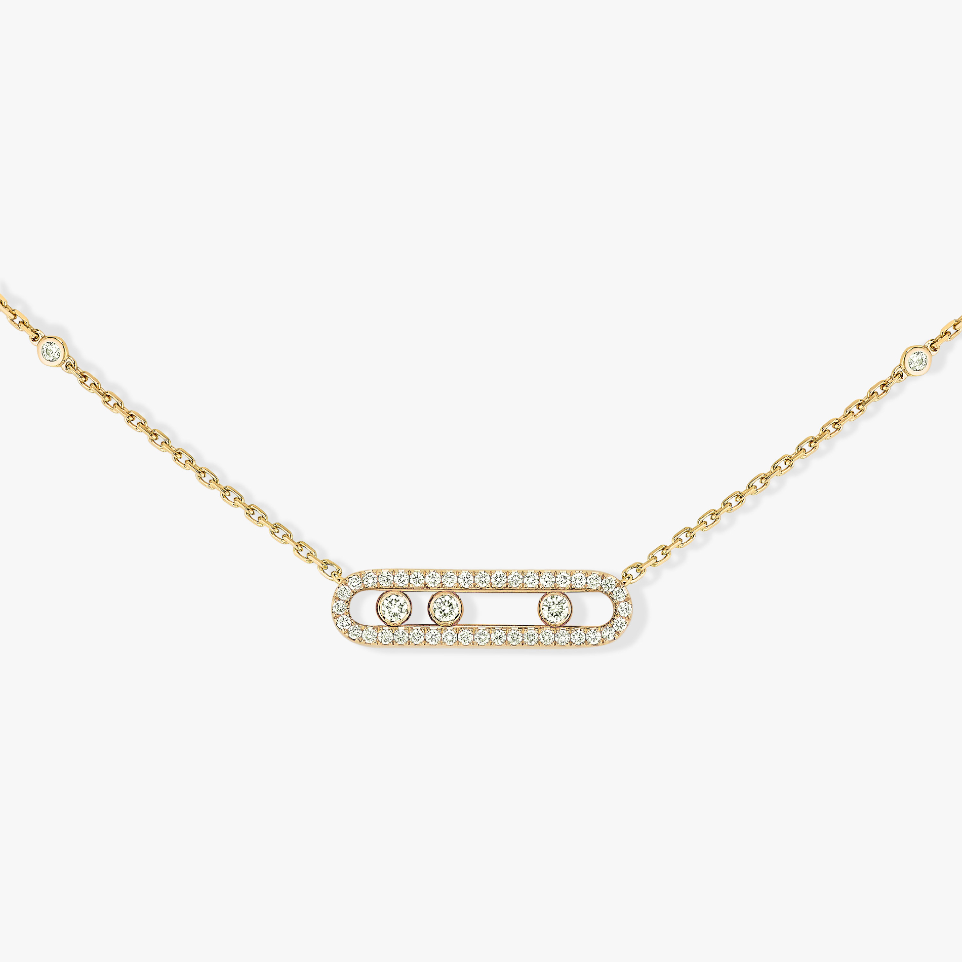 Baby Move Pavé Yellow Gold For Her Diamond Necklace 04322-YG