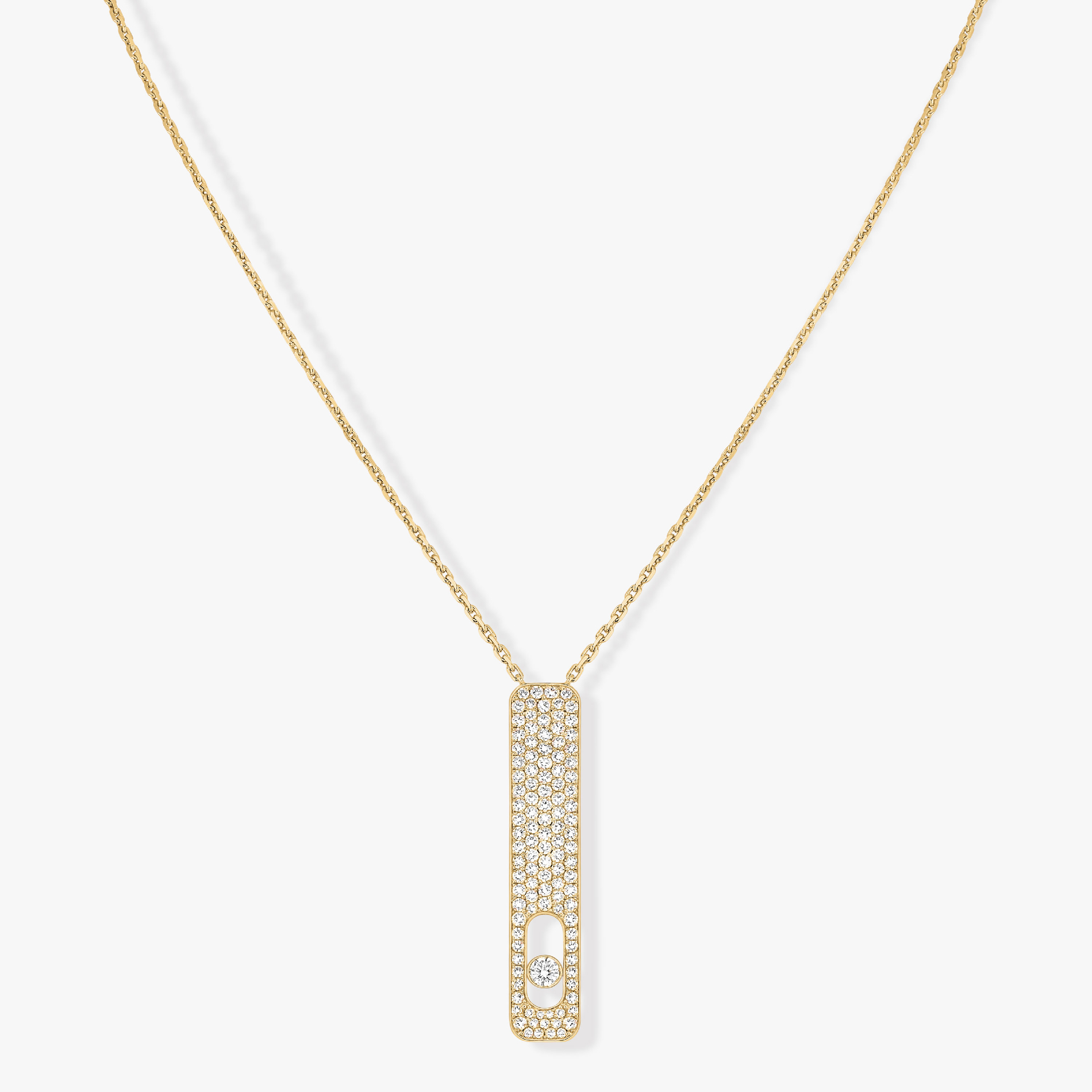 My First Diamond LM Pavé  Yellow Gold For Her Diamond Necklace 10131-YG