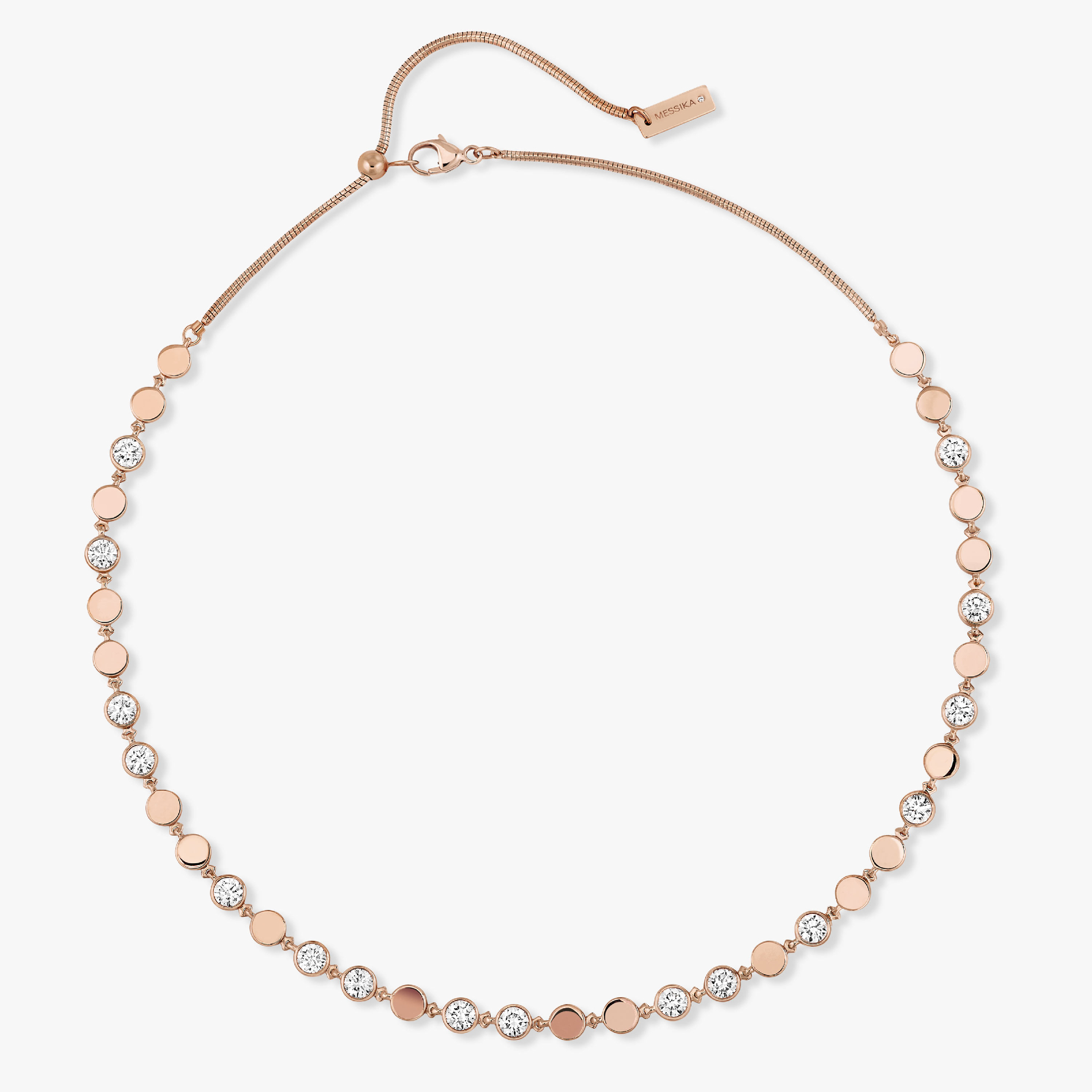 Necklace For Her Pink Gold Diamond D-Vibes MM 12483-PG