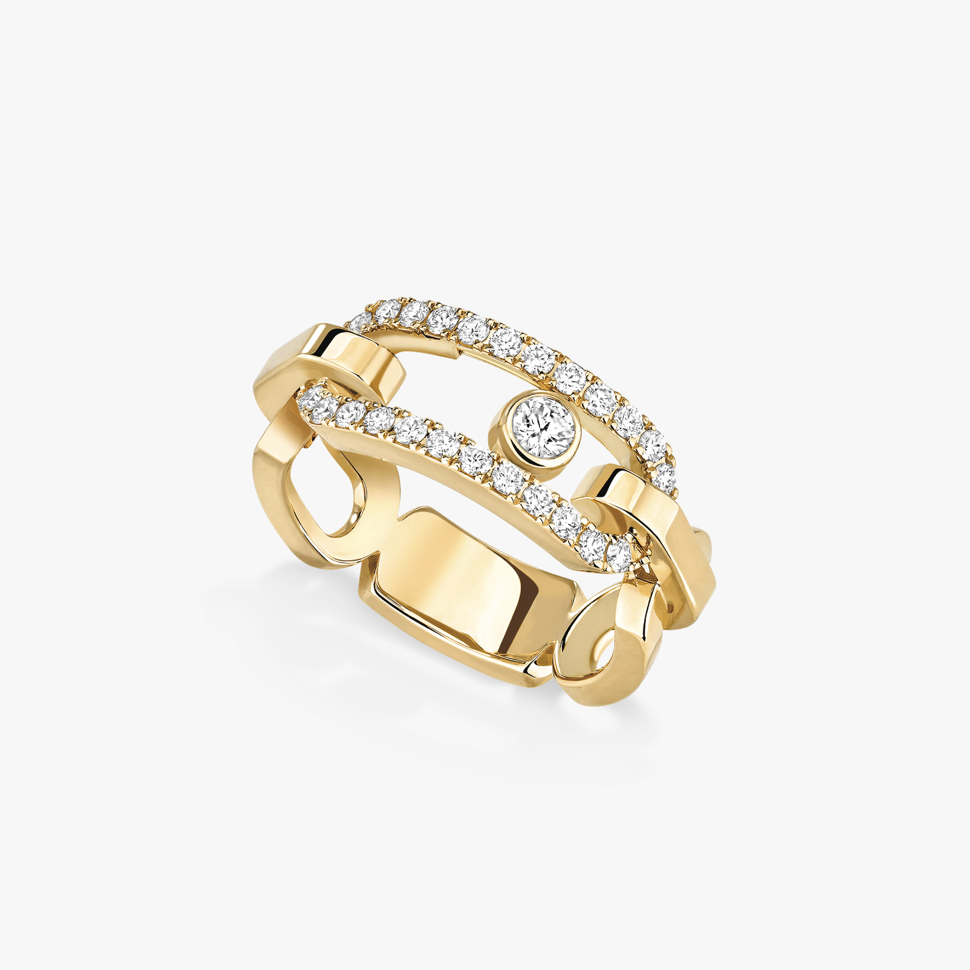Ring For Her Yellow Gold Diamond Move Link 12728-YG
