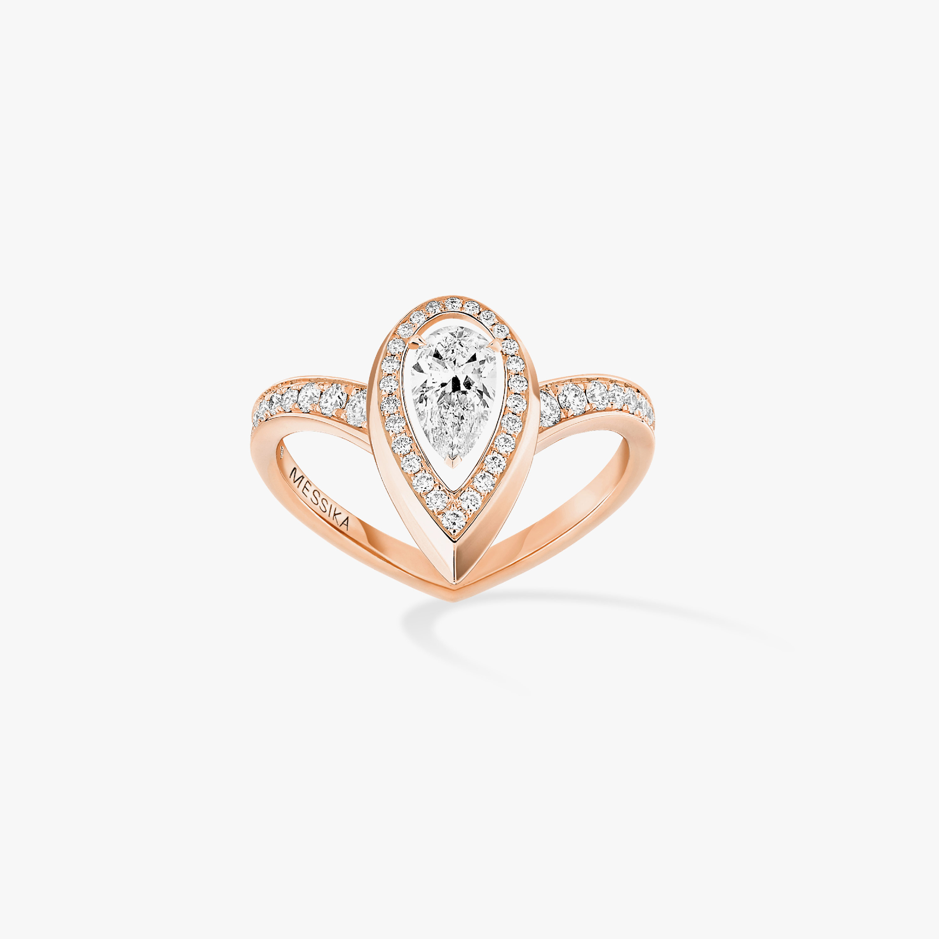Кольцо Для нее Розовое золото Бриллиантами Fiery 0,30 карата 12331-PG