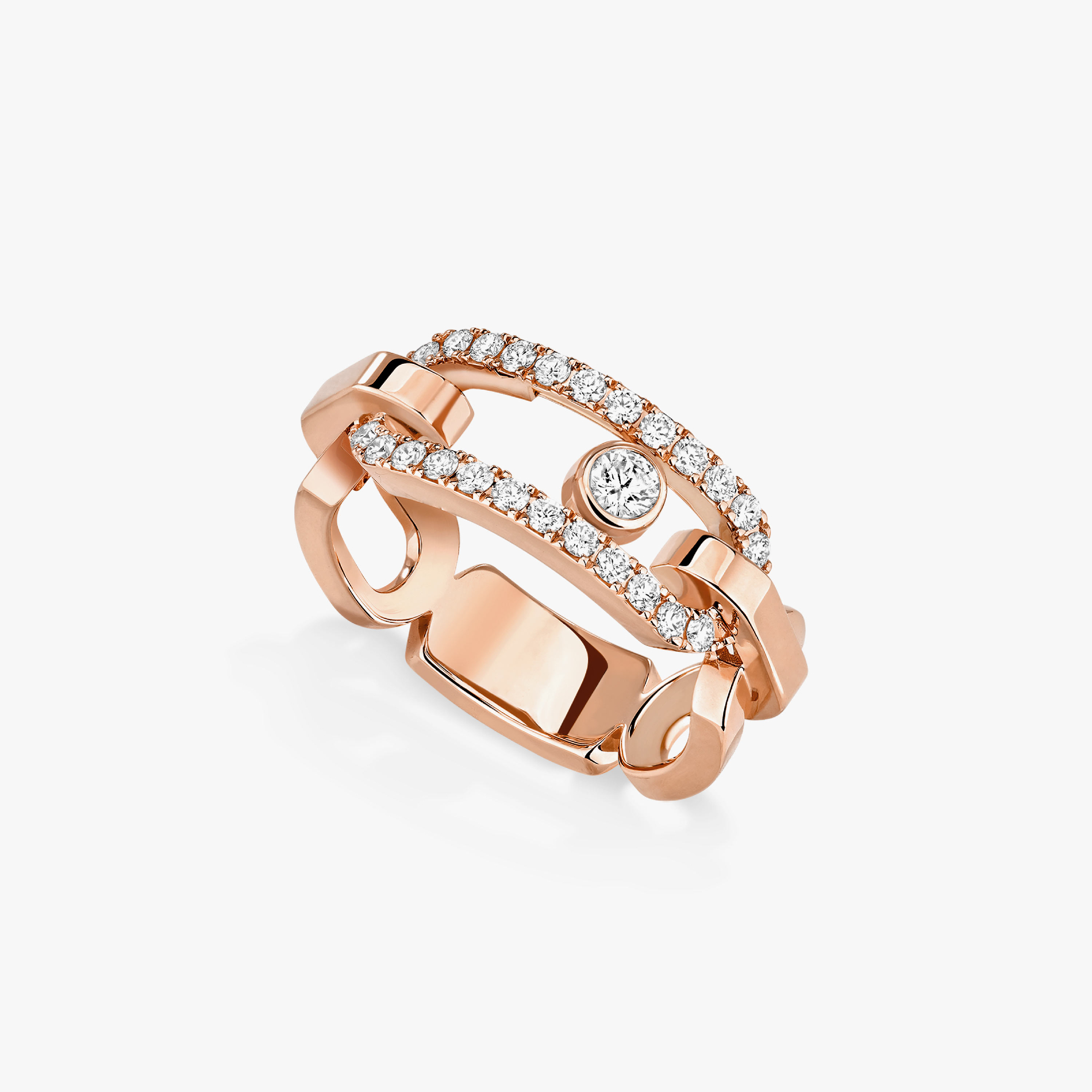 Ring For Her Pink Gold Diamond Move Link 12728-PG