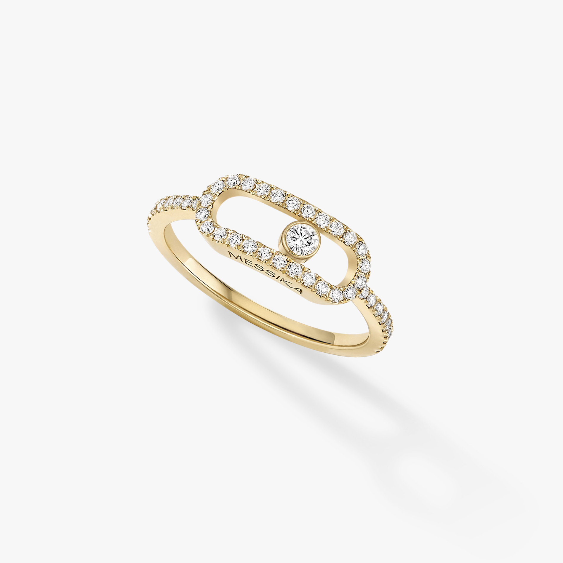 Move Uno Pavé LM Yellow Gold For Her Diamond Ring 12113-YG