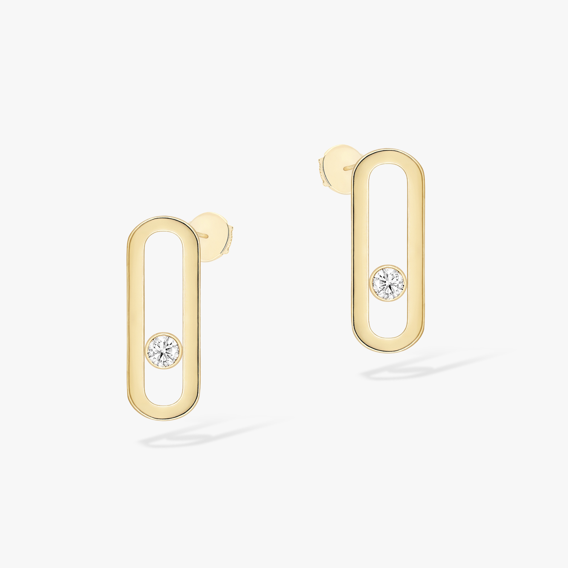 Move Uno Yellow Gold For Her Diamond Earrings 12182-YG