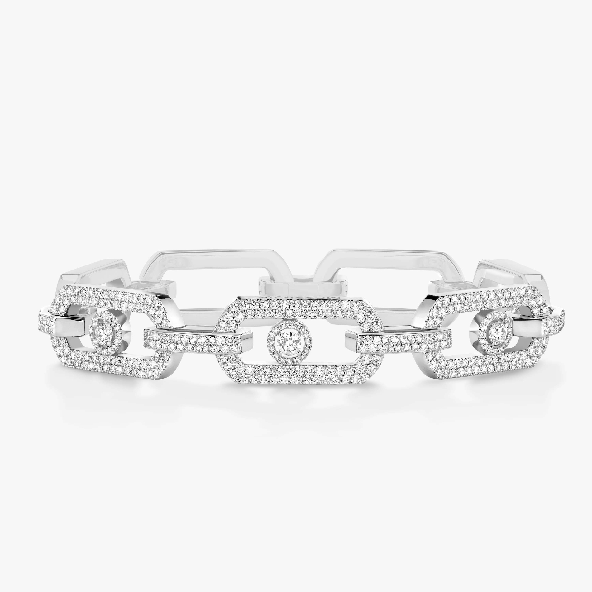 Bracelet Femme Or Blanc Diamant So Move XL Pavé 12942-WG