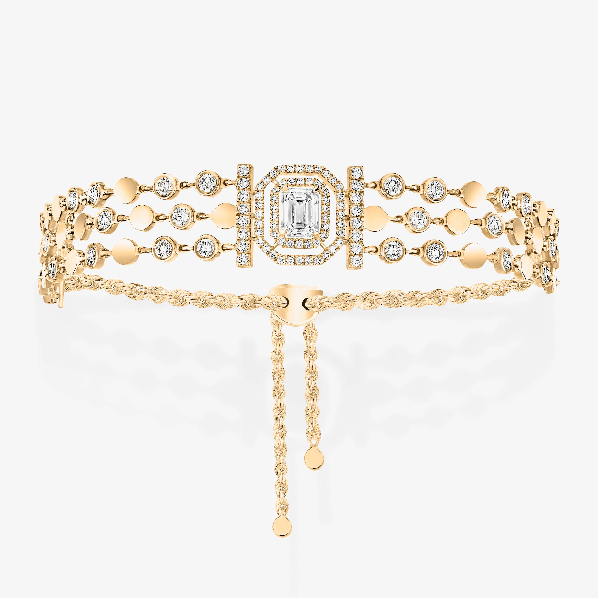 Bracelet Femme Or Jaune Diamant D-Vibes Multi Rangs 12433-YG