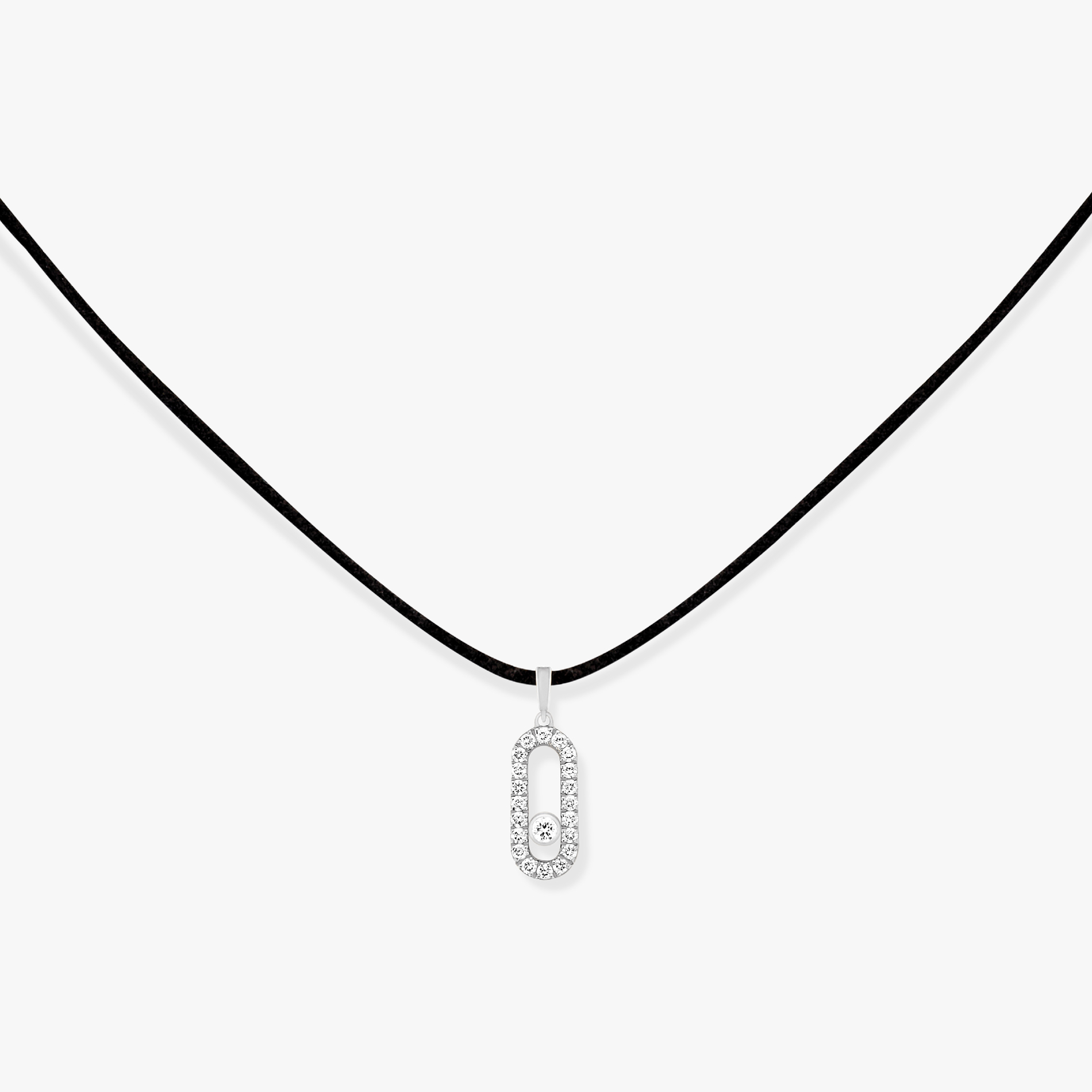 Collier Femme Or Blanc Diamant Collier Messika CARE(S) Pavé 12073-WG