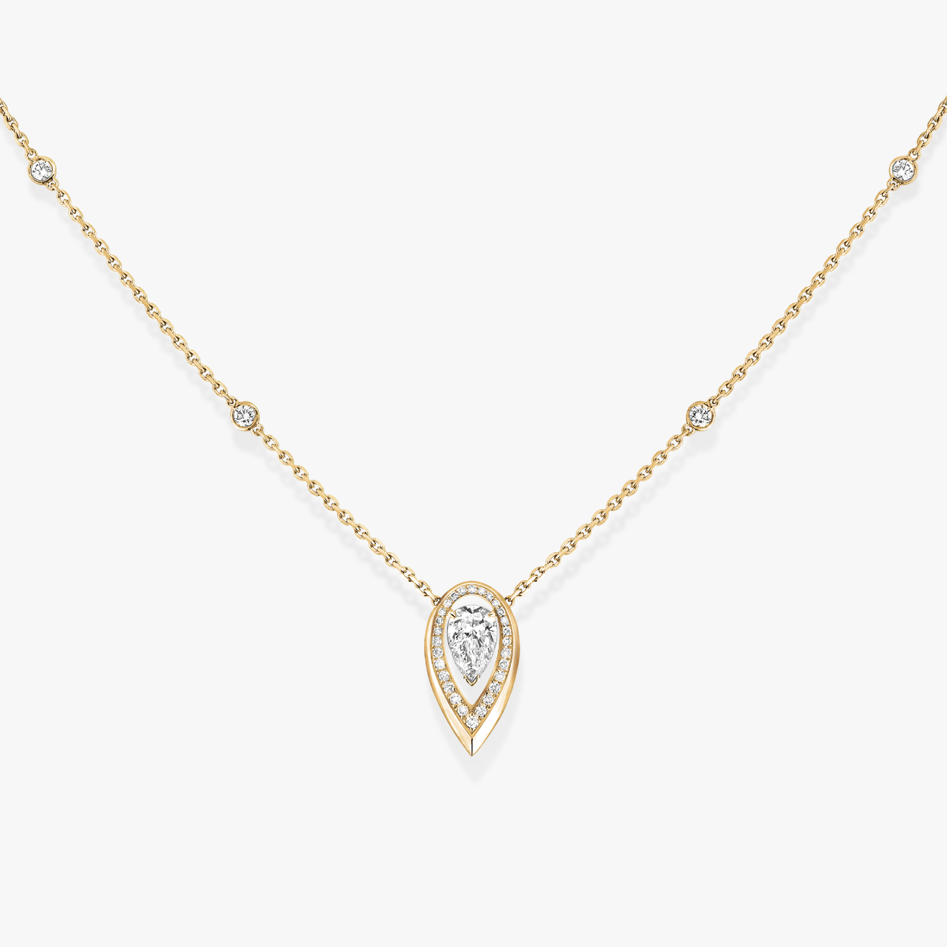 Collier Femme Or Jaune Diamant Fiery 0,25ct 13239-YG