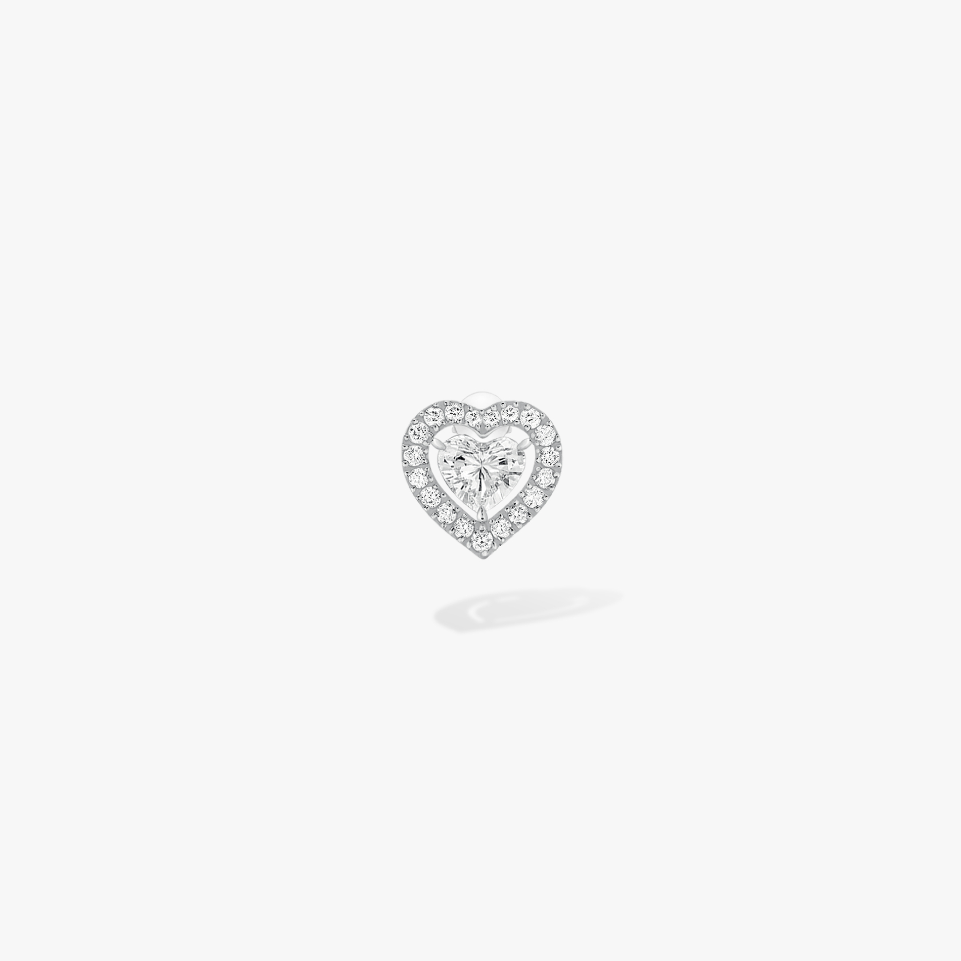 Серьги Для нее Белое золото Бриллиантами Серьга-пусет Joy Cœur с бриллиантом 0,15 карата 11562-WG