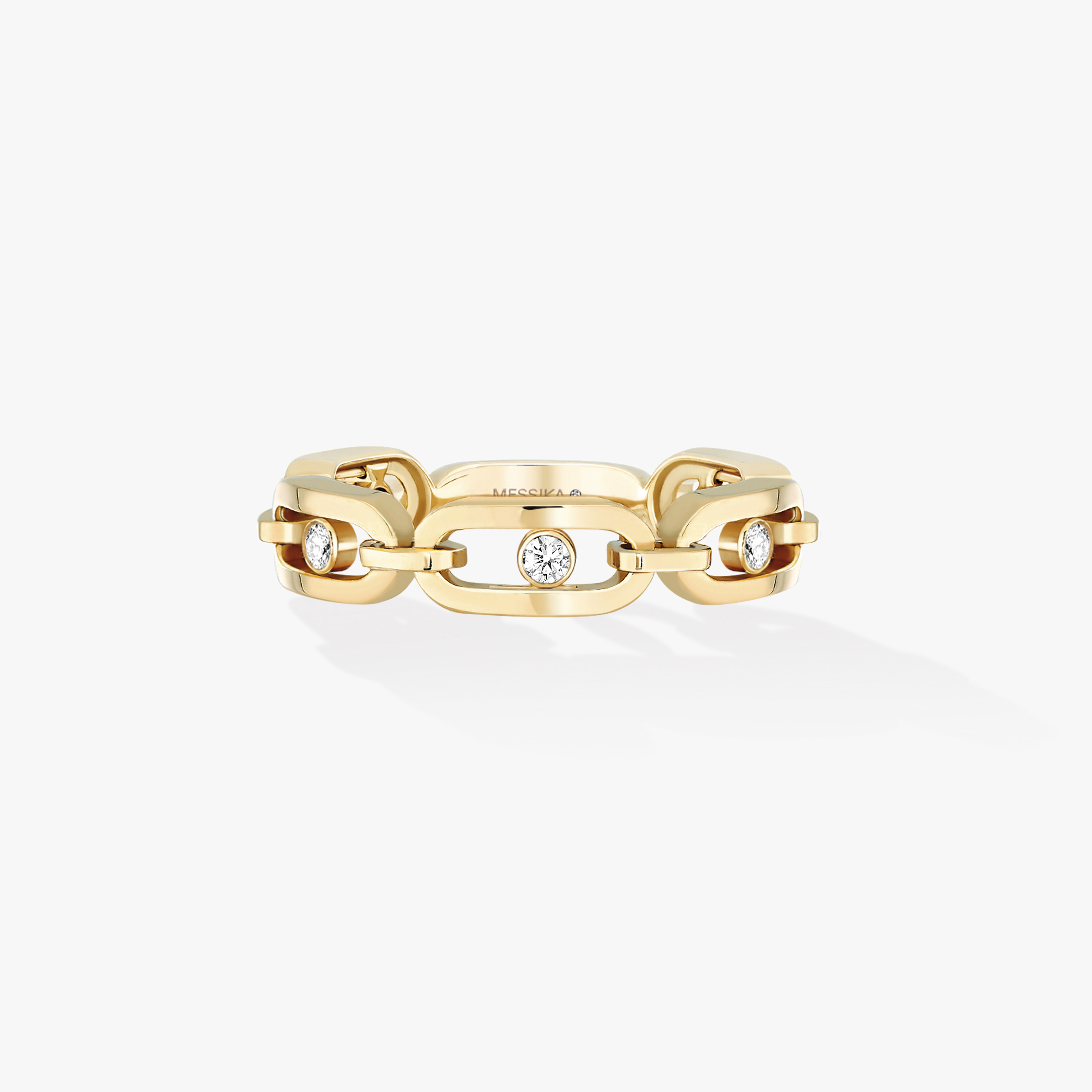Ring For Her Yellow Gold Diamond Move Link Multi 12078-YG