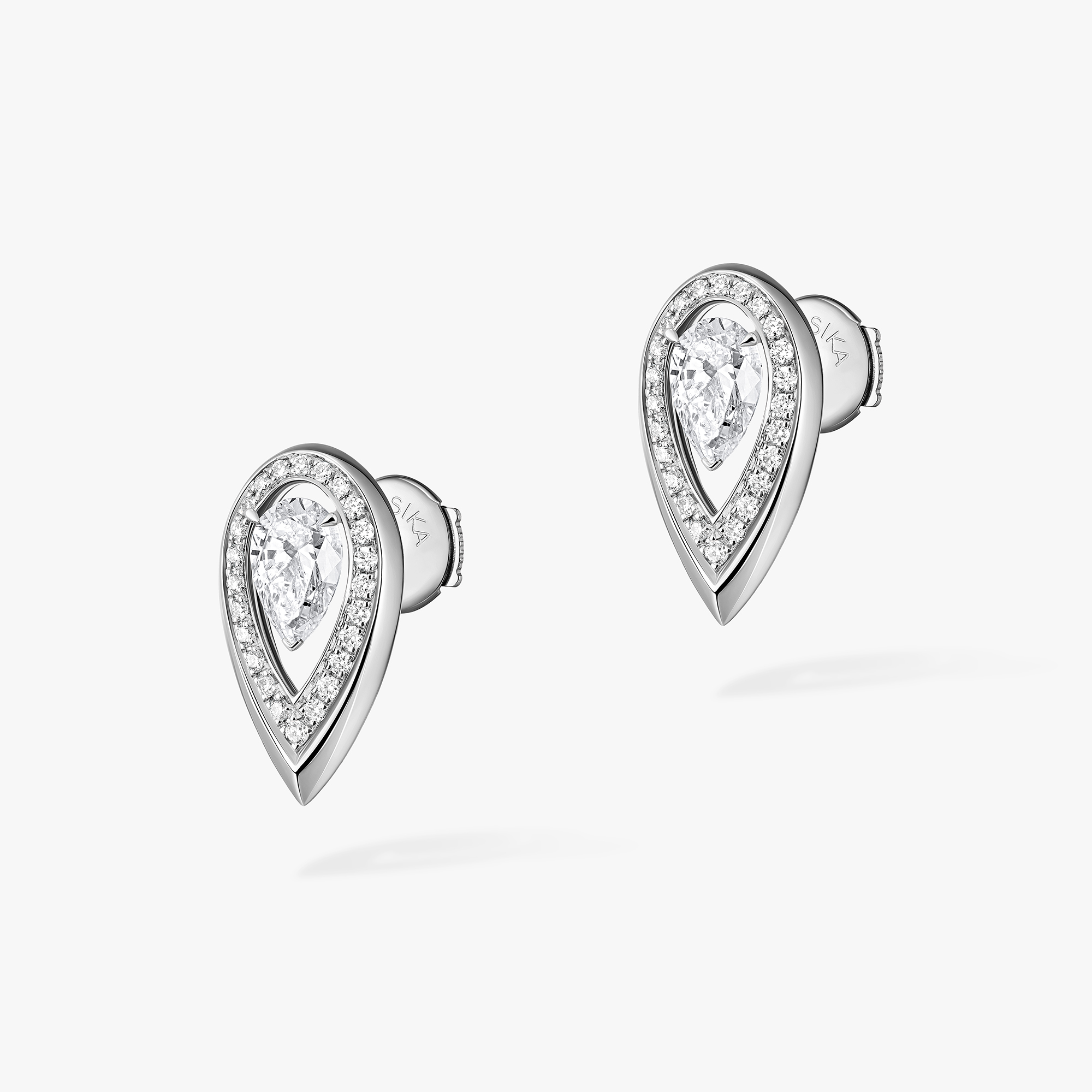 Boucles d'oreilles Femme Or Blanc Diamant Fiery 0,25ct 13240-WG