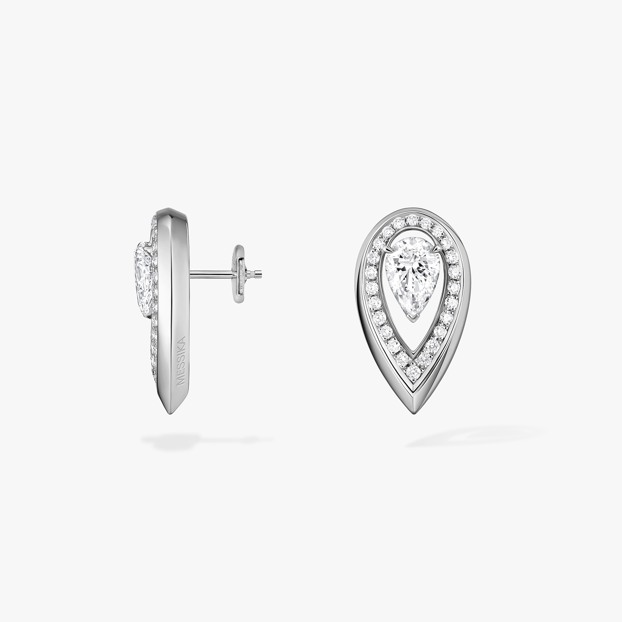 Boucles d'oreilles Femme Or Blanc Diamant Fiery 0,25ct 13240-WG