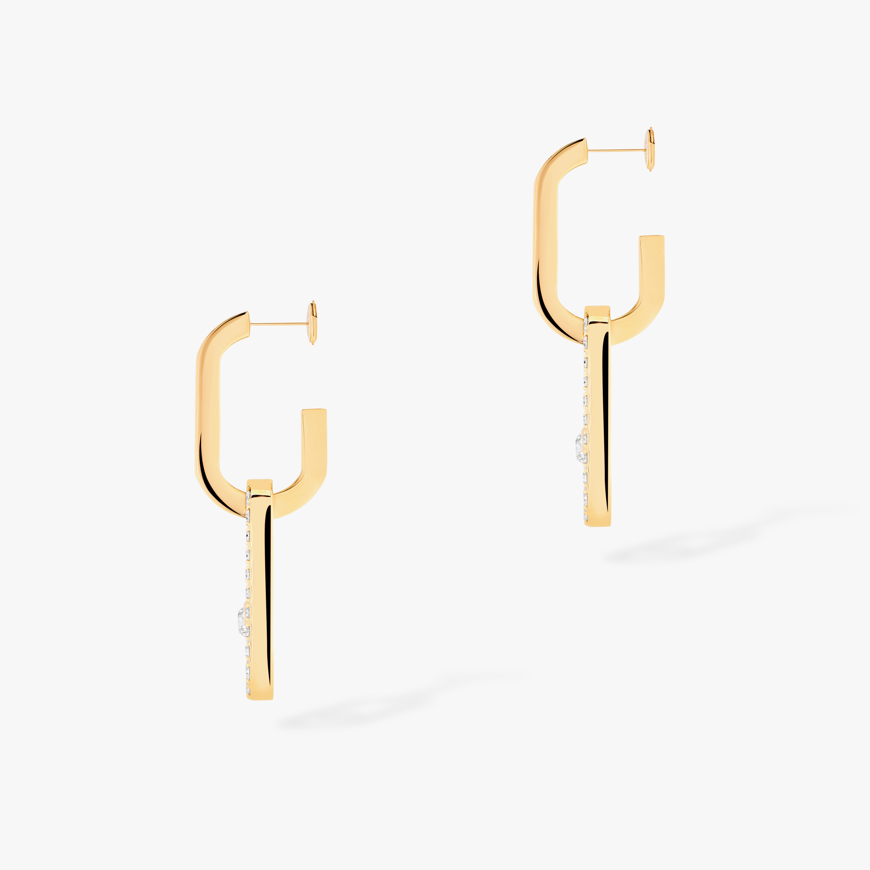 Earrings For Her Yellow Gold Diamond Move Link 12469-YG