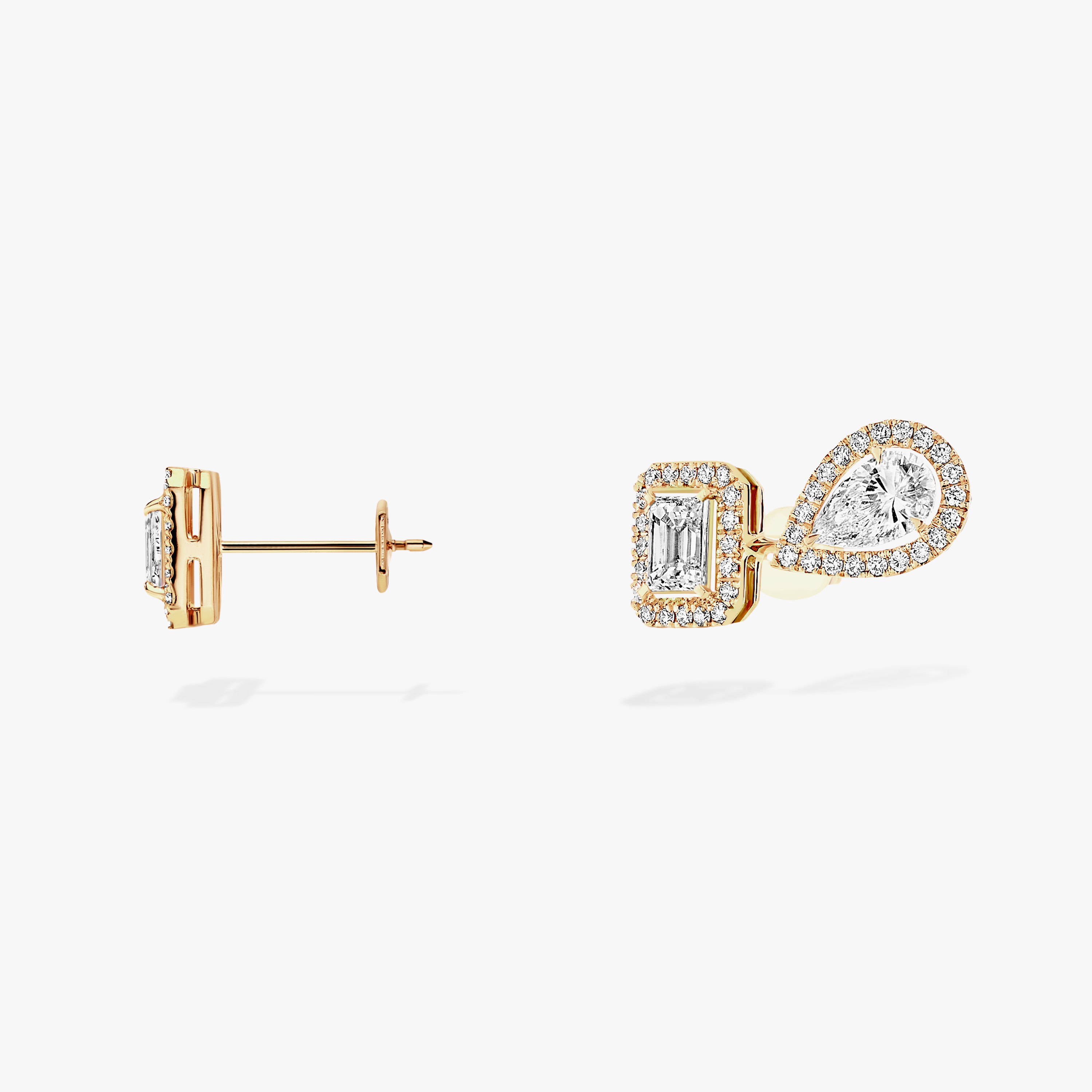 Boucles d'oreilles Femme Or Jaune Diamant My Twin 1+2 0,20ct x3 12886-YG