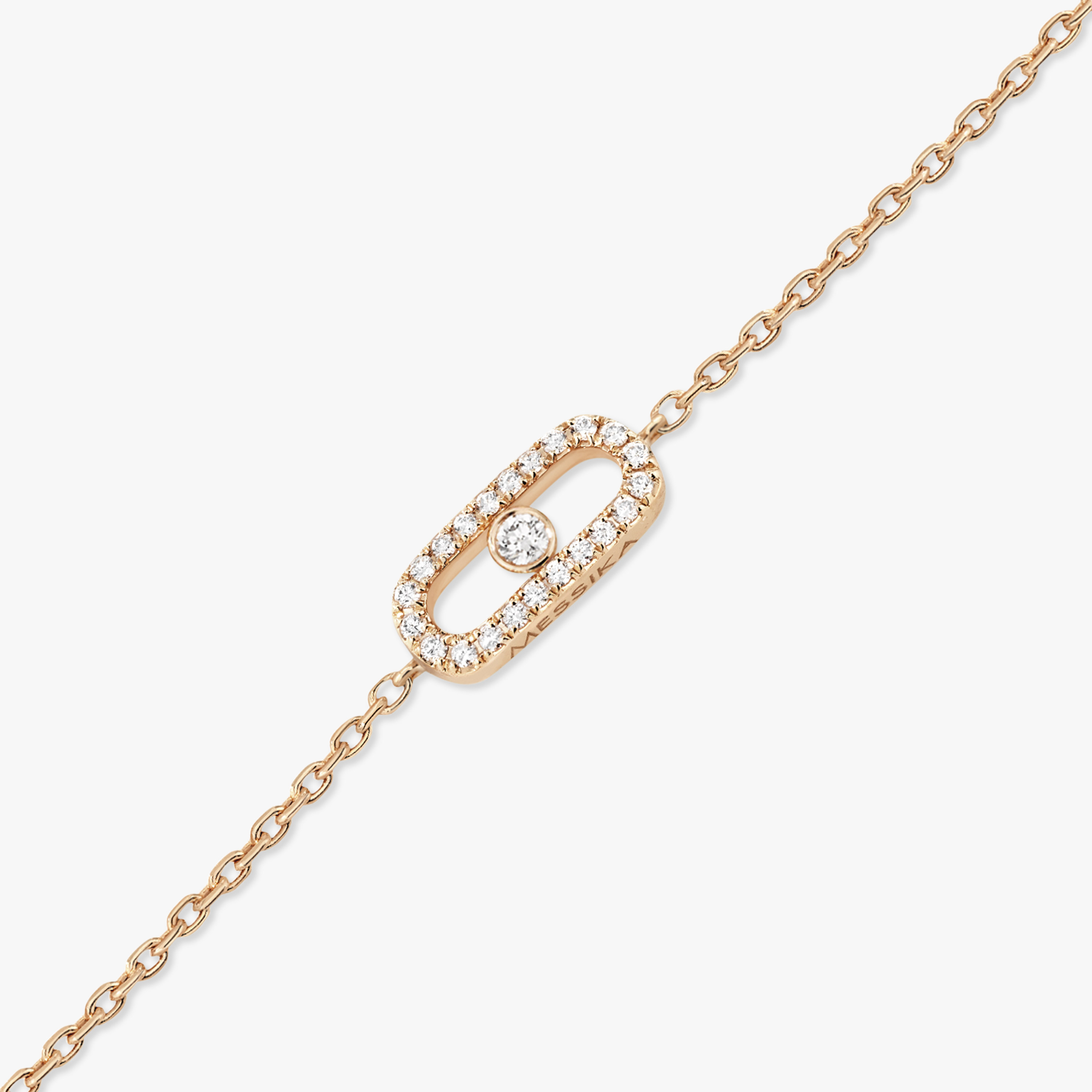 Bracelet For Her Pink Gold Diamond Messika CARE(S) Pavé Bracelet 12075-PG