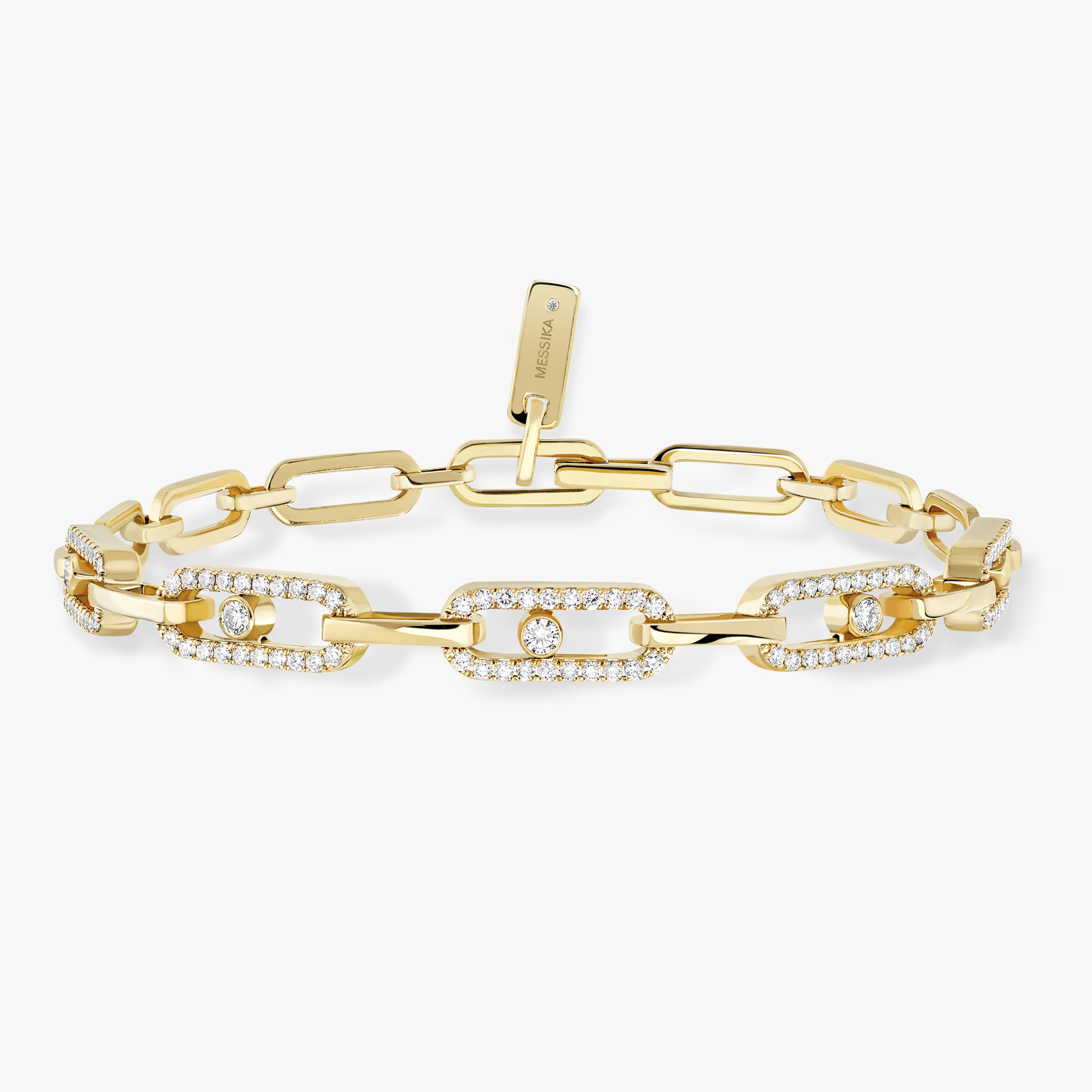 Move Link Multi Yellow Gold For Her Diamond Bracelet 12187-YG