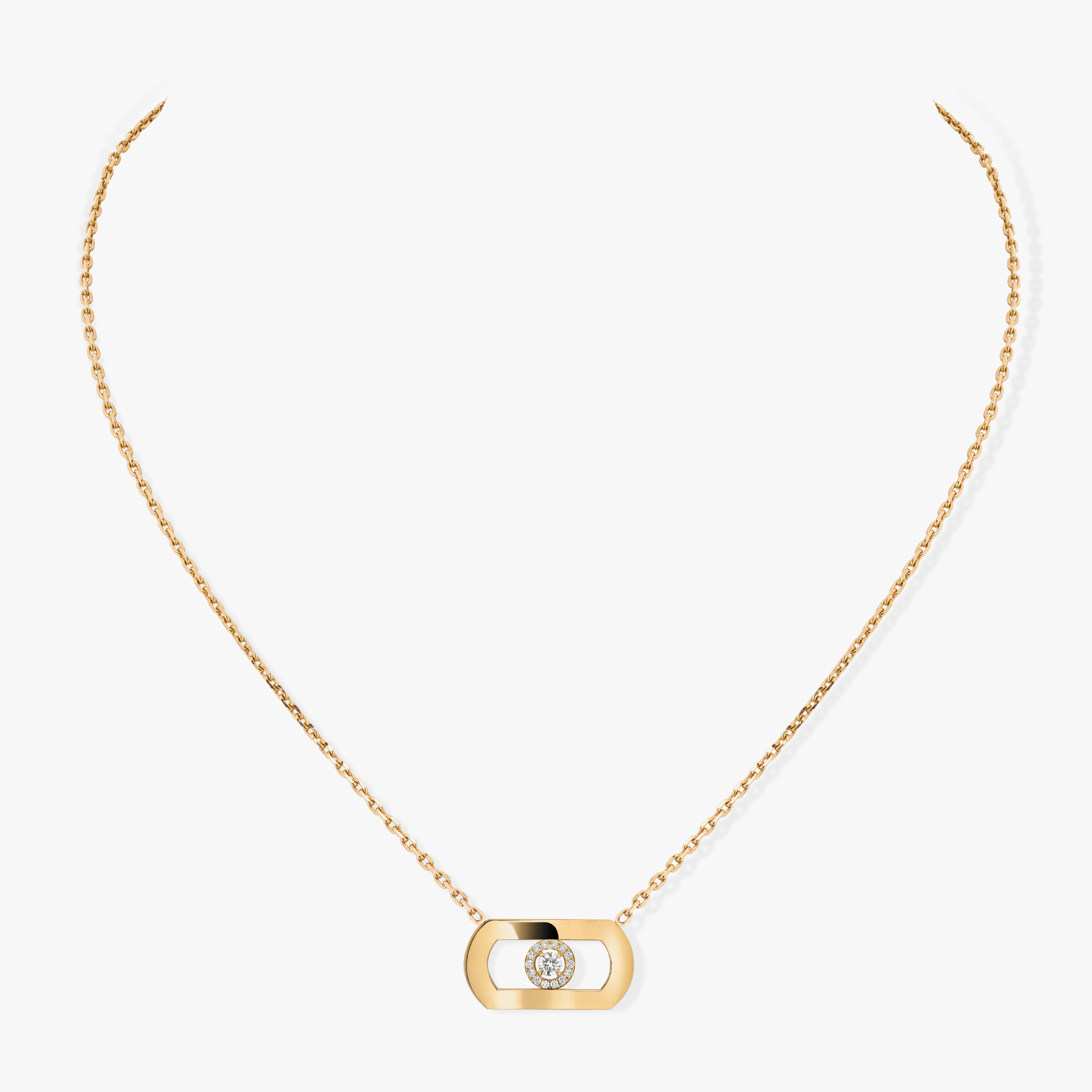 Messika Yellow Gold Diamond Necklace - GOLD MOVE UNO -