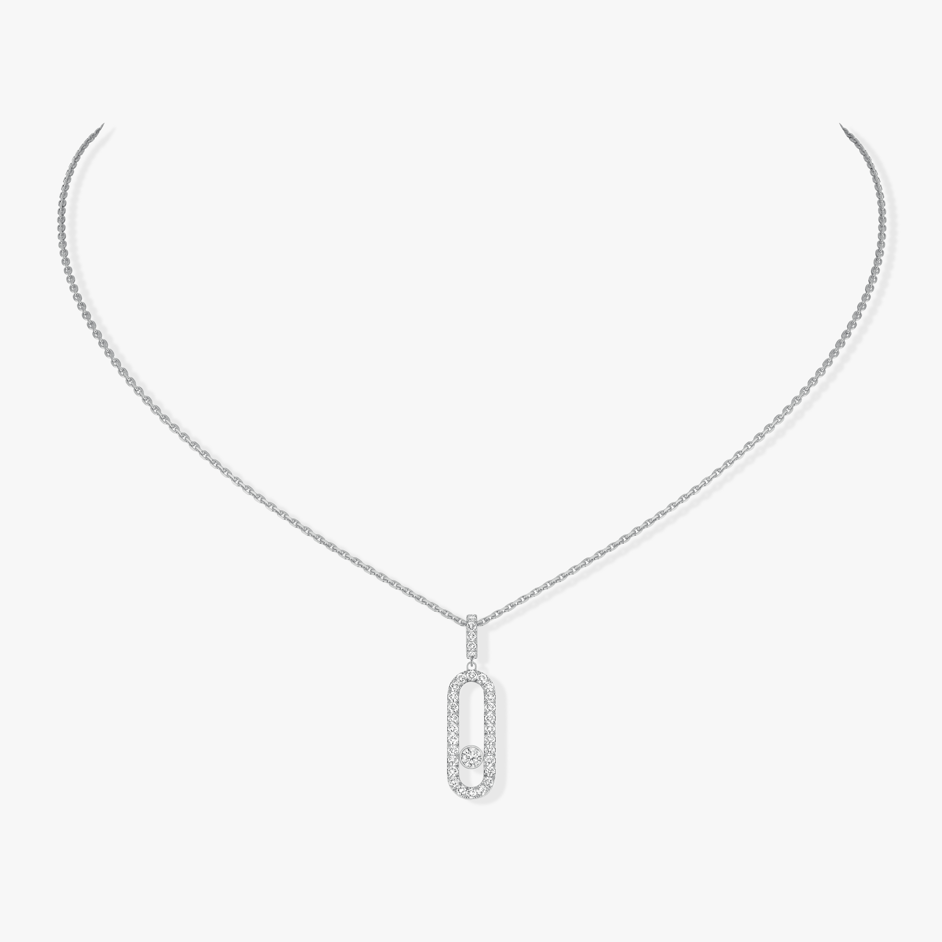 Move Uno LM Pavé White Gold For Her Diamond Necklace 12058-WG