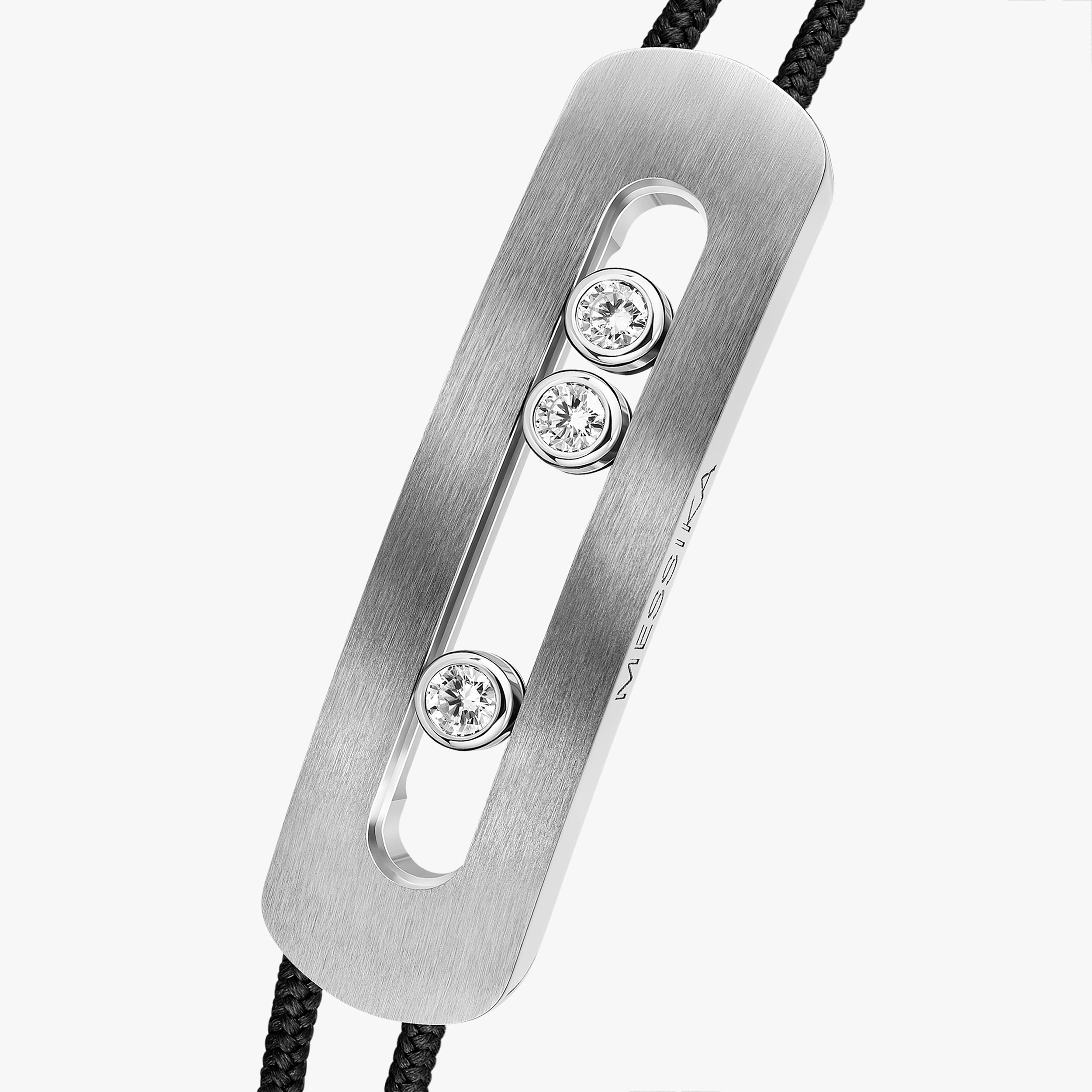 isataka Move Titanium XL Diamond Cord Bracelet in Natural Titanium