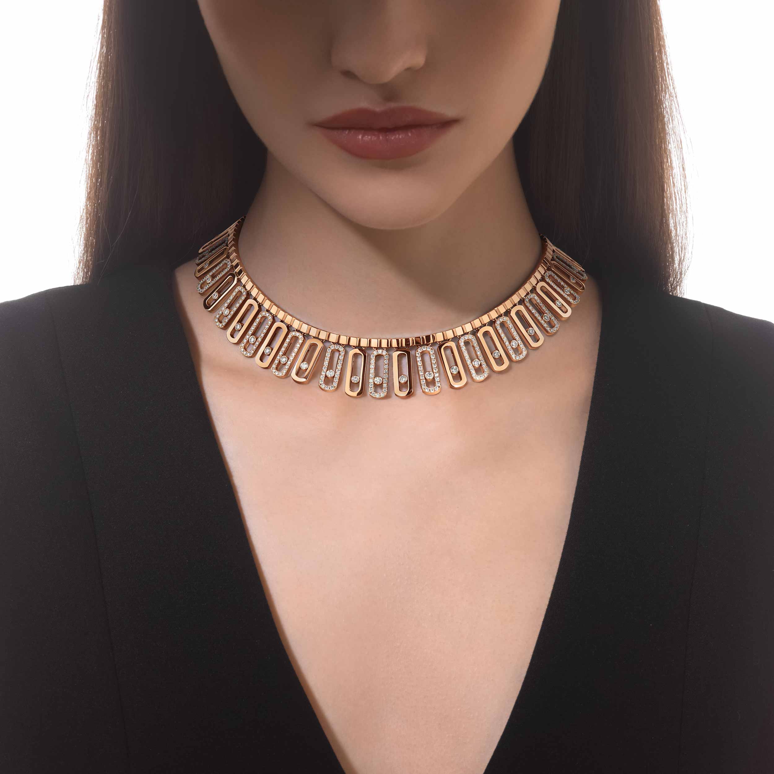 Move Iconica Diamond Necklace in Yellow Gold | Messika 12558-YG