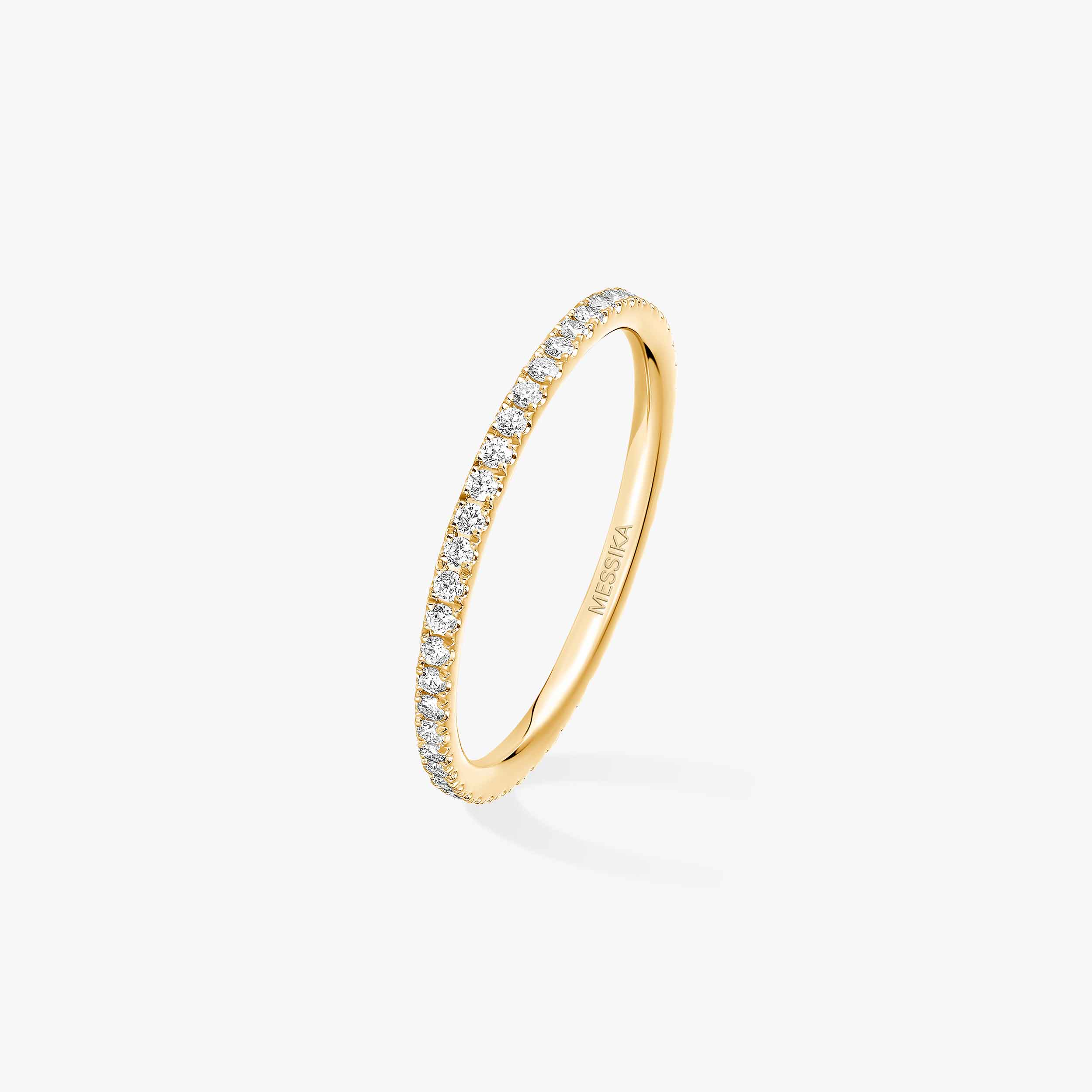Yellow Gold Diamond Wedding Ring Gatsby XS | Messika 05064-YG