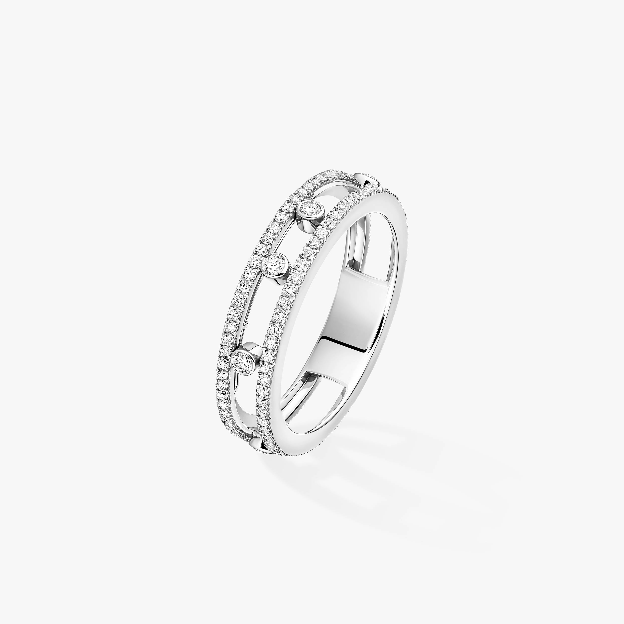 White Gold Diamond Wedding Ring Move Romane | Messika 07080-WG