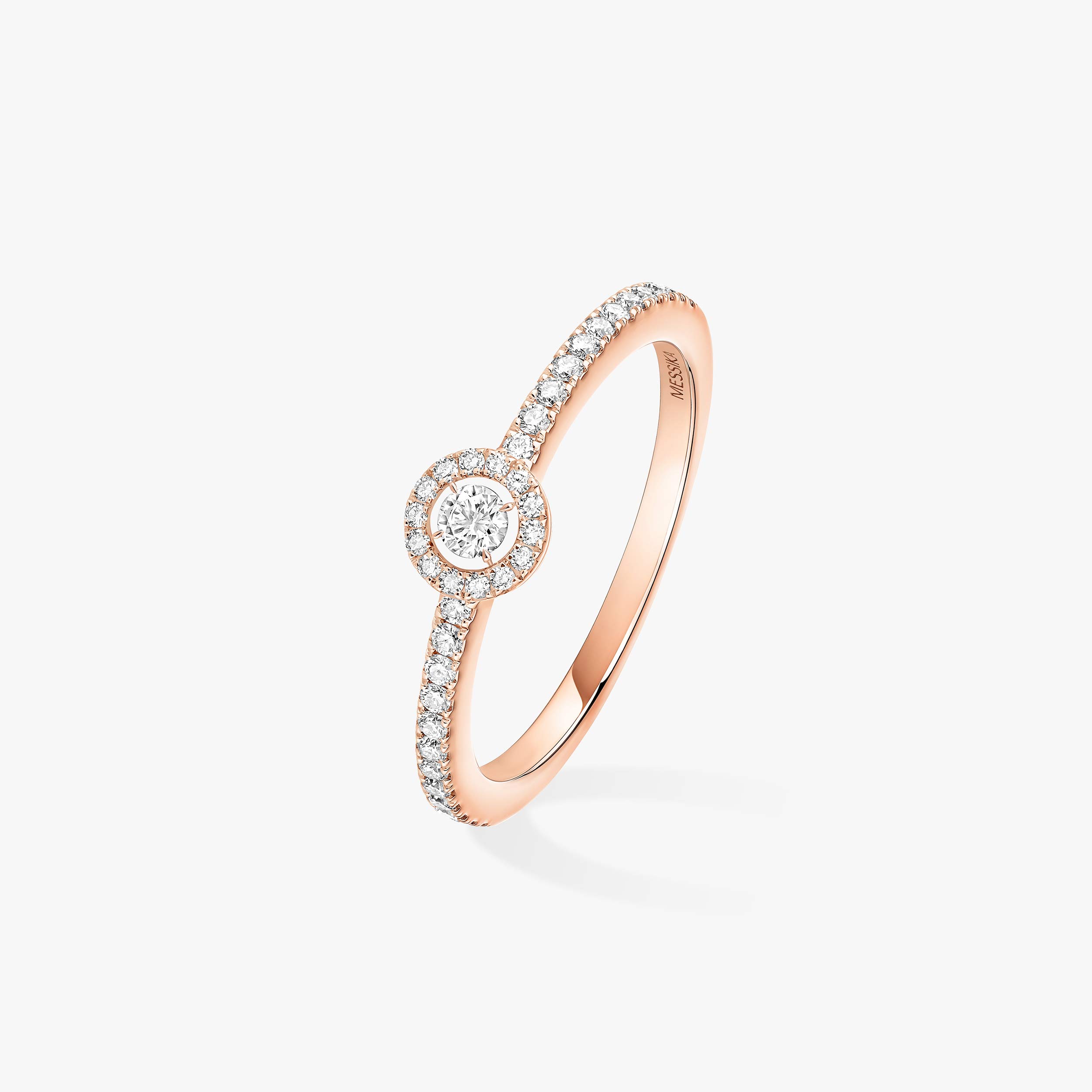 Small Pink Gold Diamond Ring Joy | Messika 05493-PG