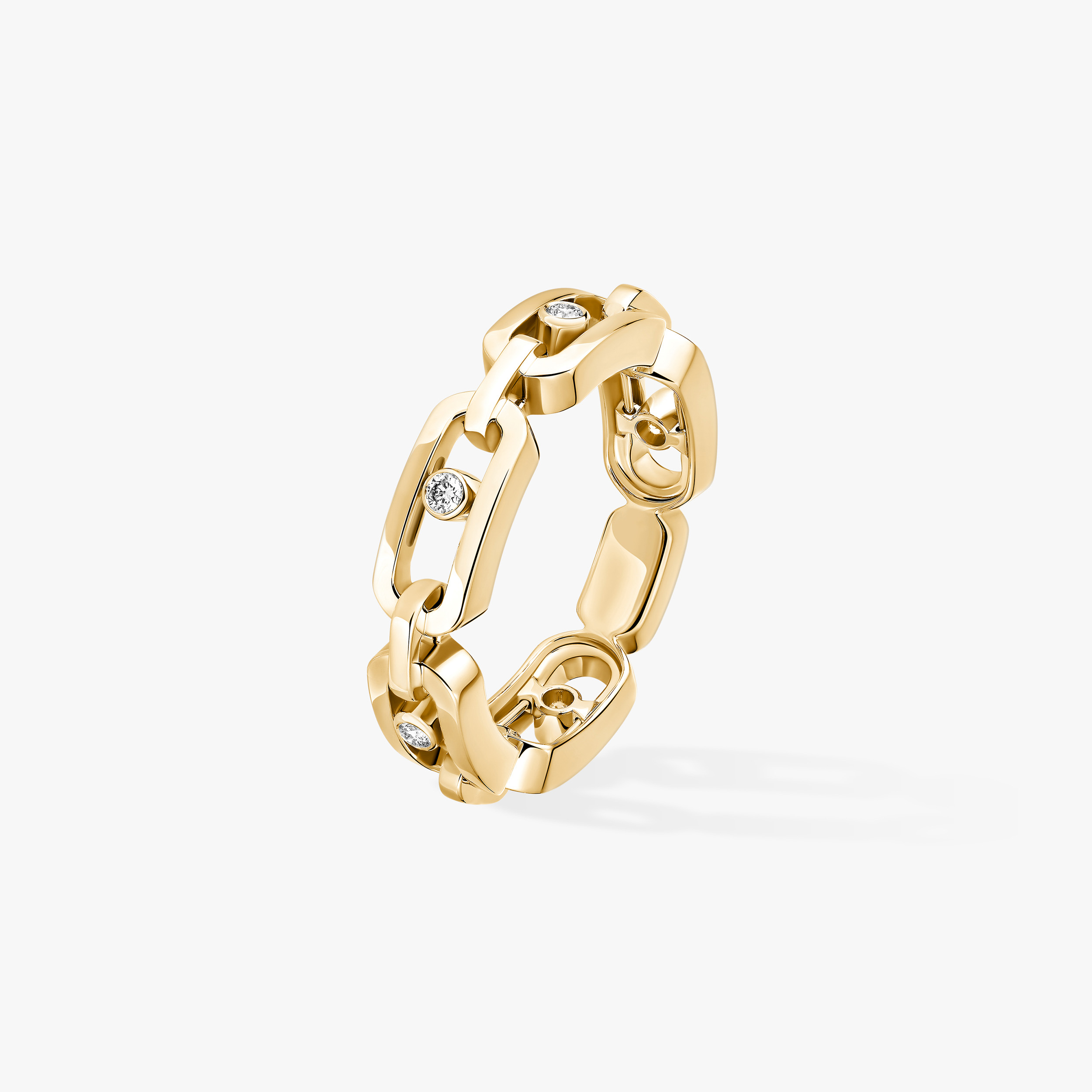 ムーヴ リンク》イエローゴールド ダイヤモンド リング | メシカ 12078-YG