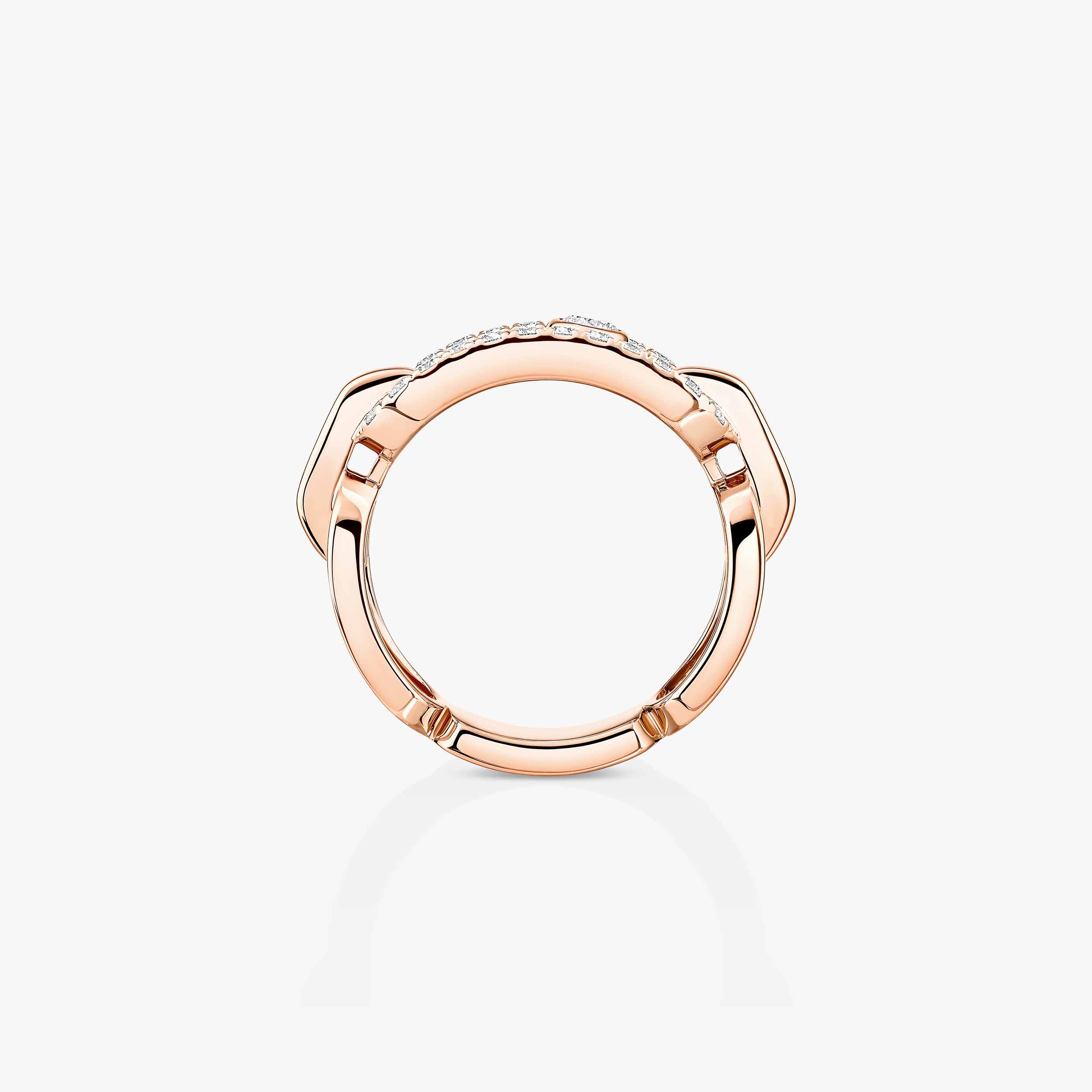 Move Link Diamond Ring in Pink Gold | Messika 12728-PG