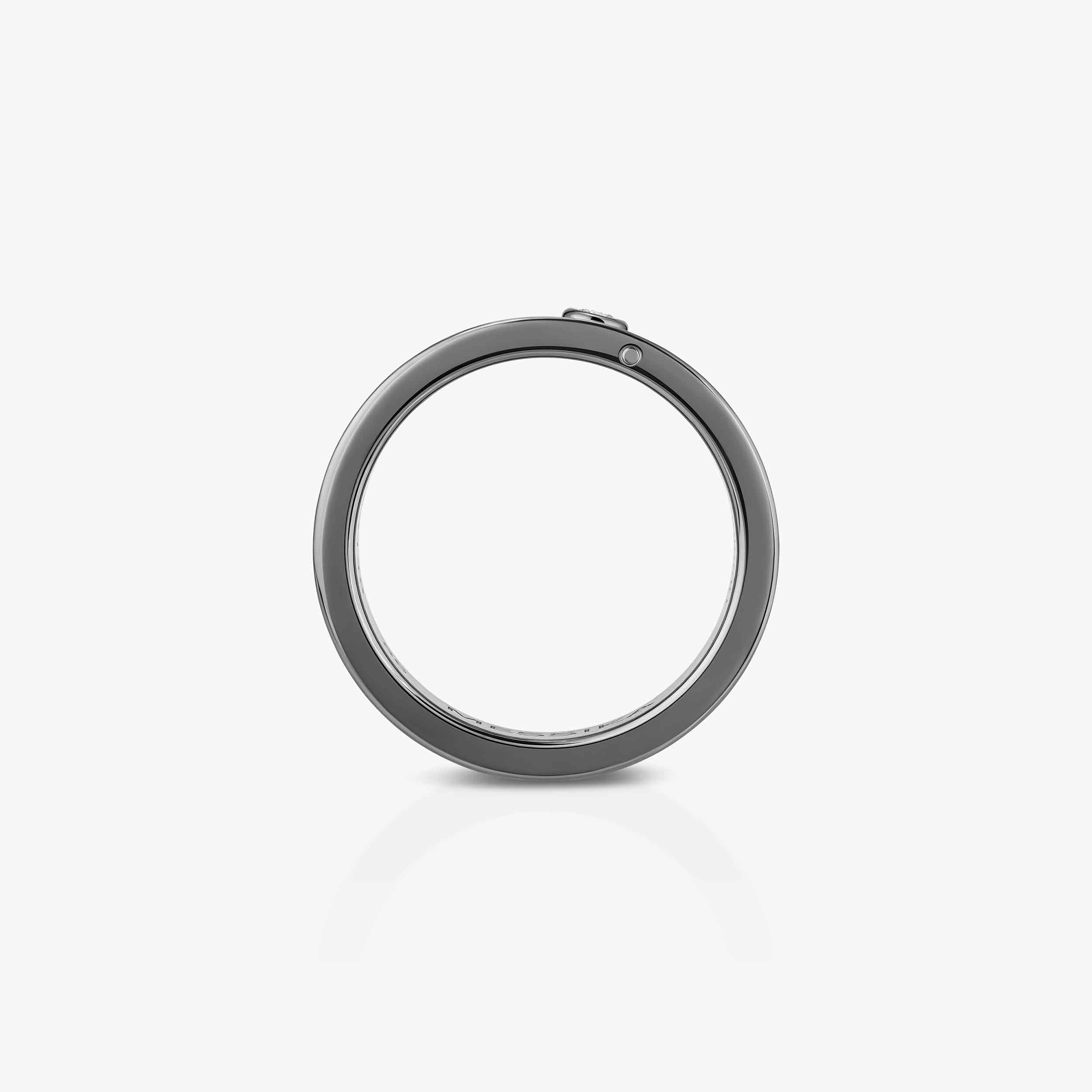 Graphite Titanium & White Diamond Ring for Men | Messika 07164-TG